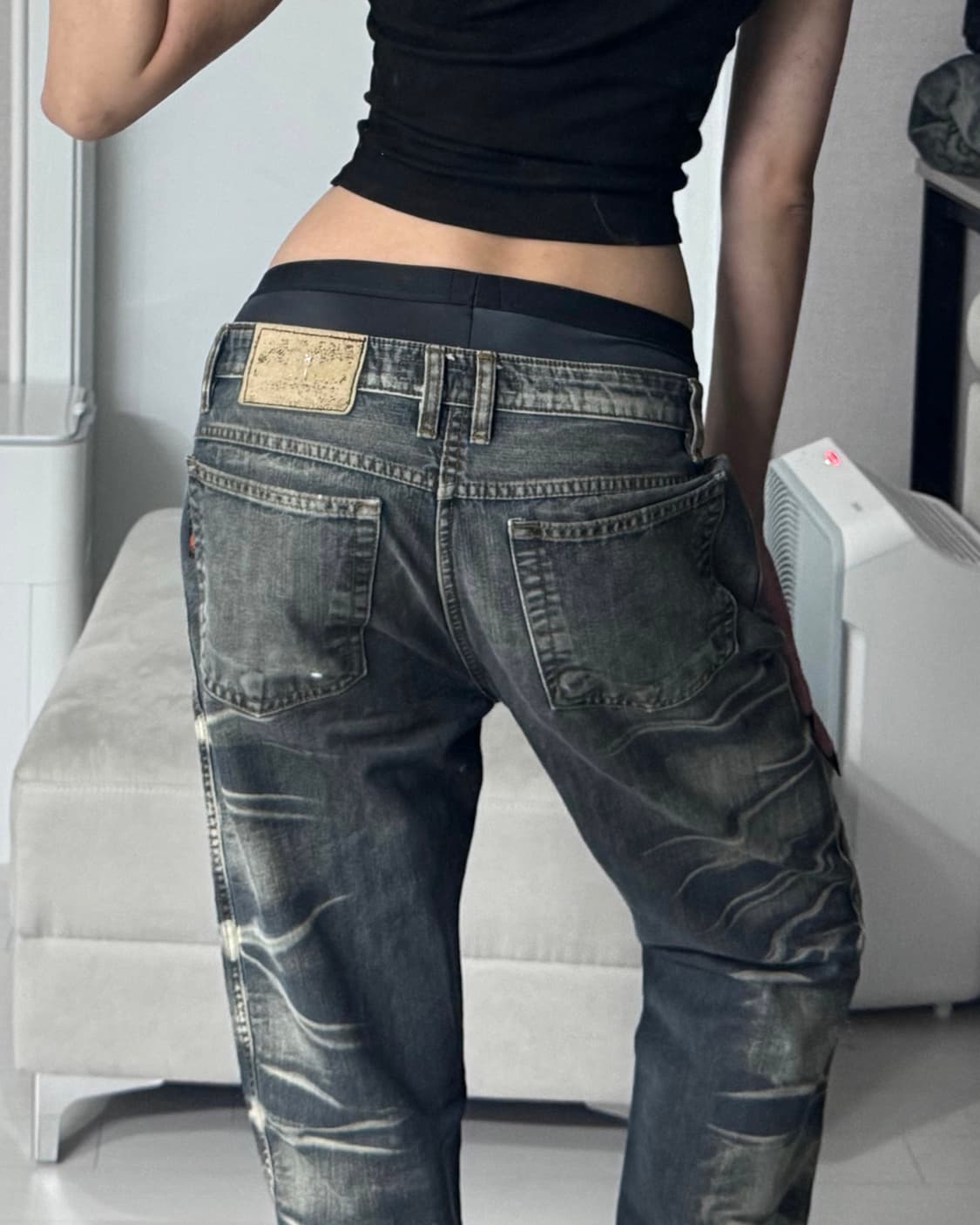 ༒ Side washing detail denim 상품이미지3