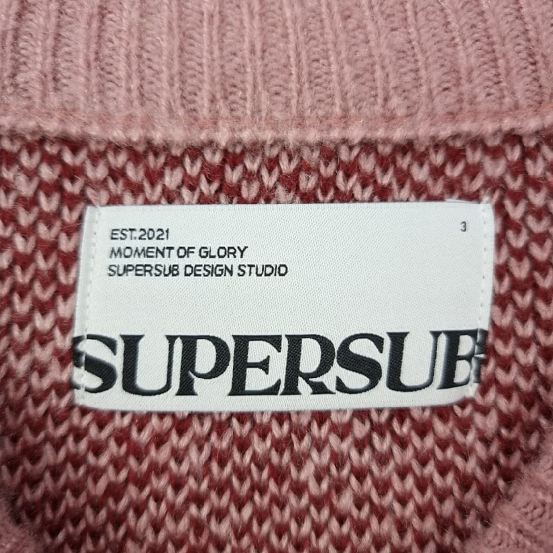 [슈퍼서브] 그래픽 쟈카드 오버핏 크루넥 모헤어 니트 M18961 상품이미지6