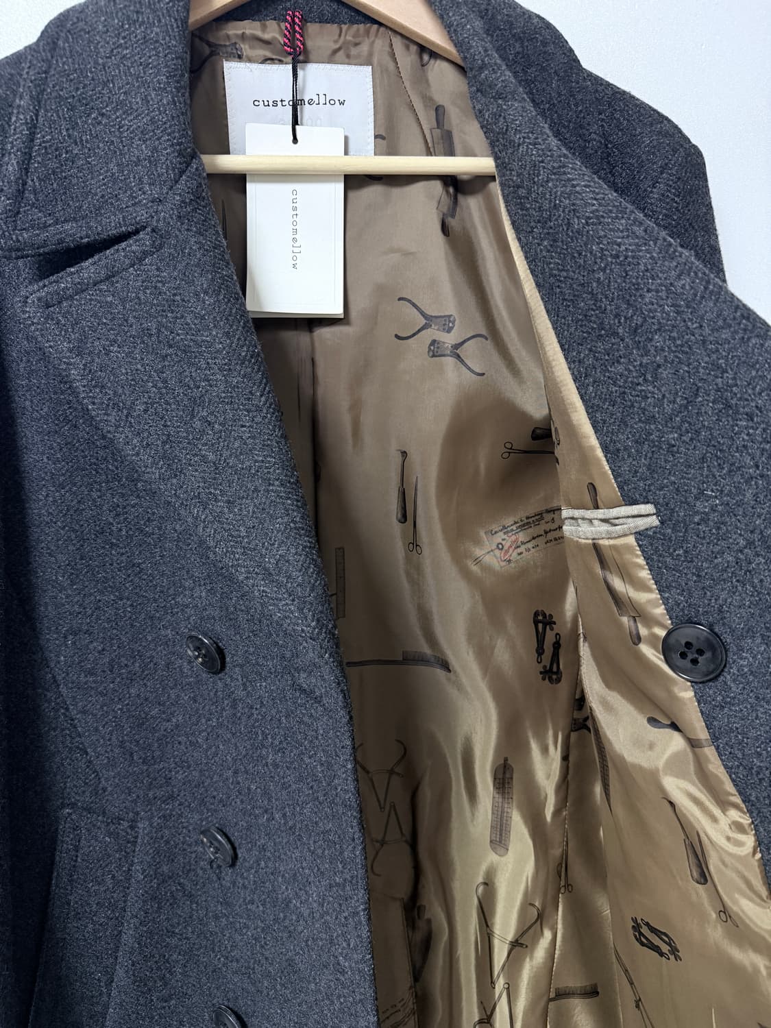 커스텀멜로우 더블 울코트 그레이 100 / 2회착용 상품이미지7