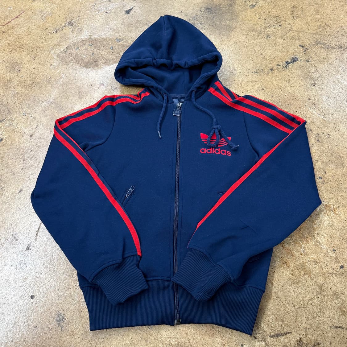아디다스 네이비 레드 후플 후드집업 플락 져지  상품이미지2