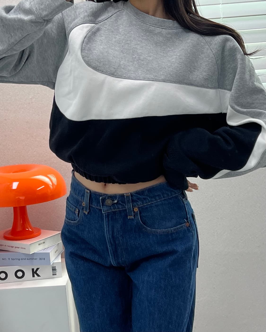 (WOMEN)나이키 크롭 맨투맨-M1424 상품이미지8