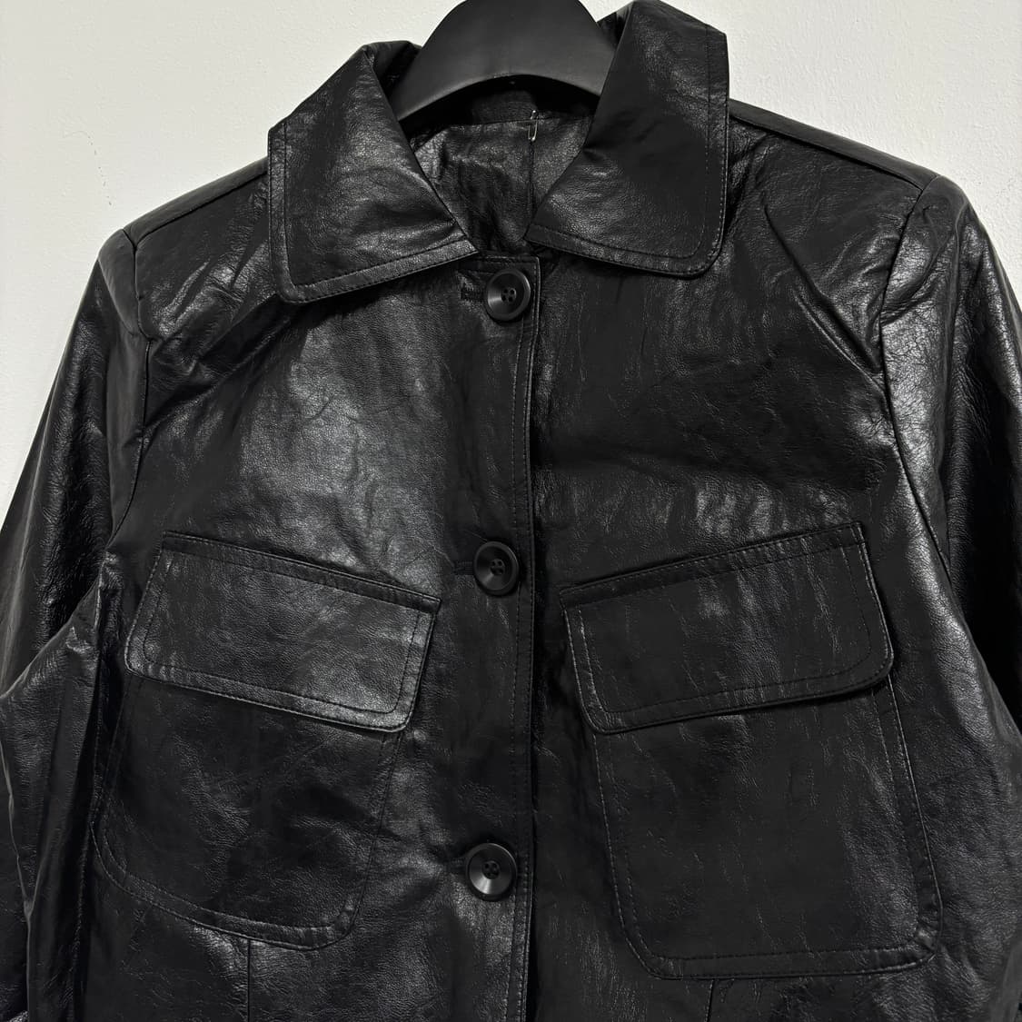 [새상품] 크롭 레더 가죽 자켓 2디자인 상품이미지2