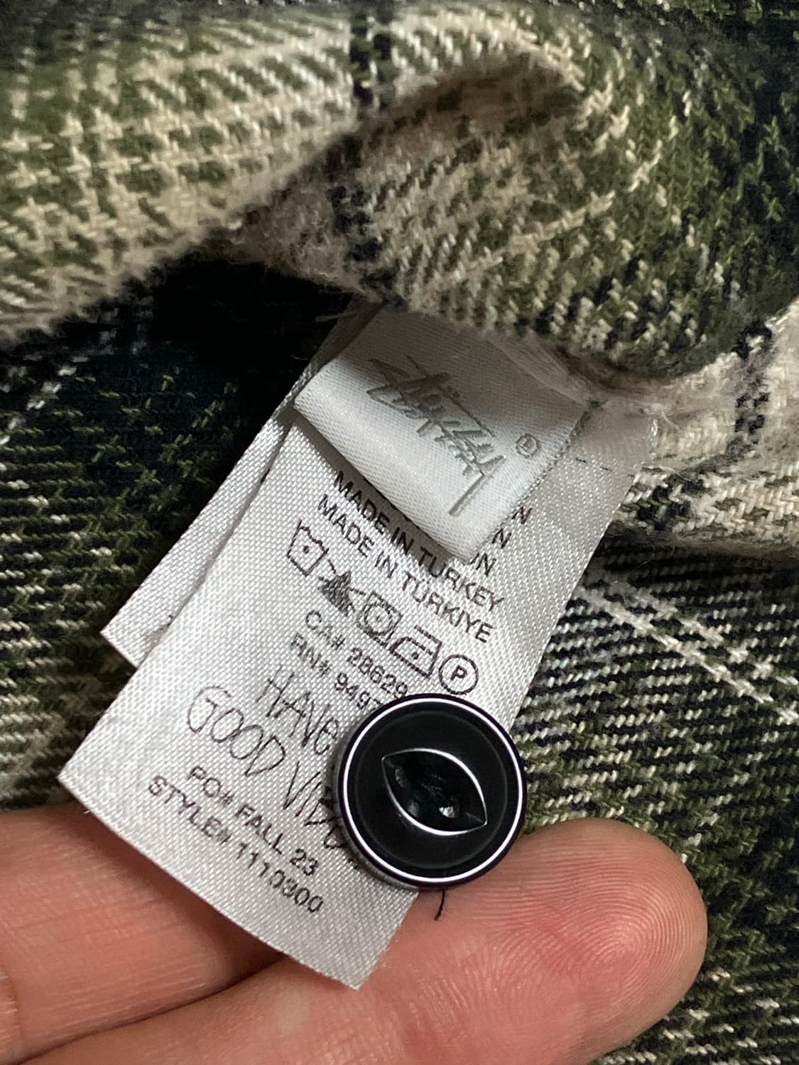 스투시 프랭크 플레이드 집업셔츠 토프 XL  상품이미지3