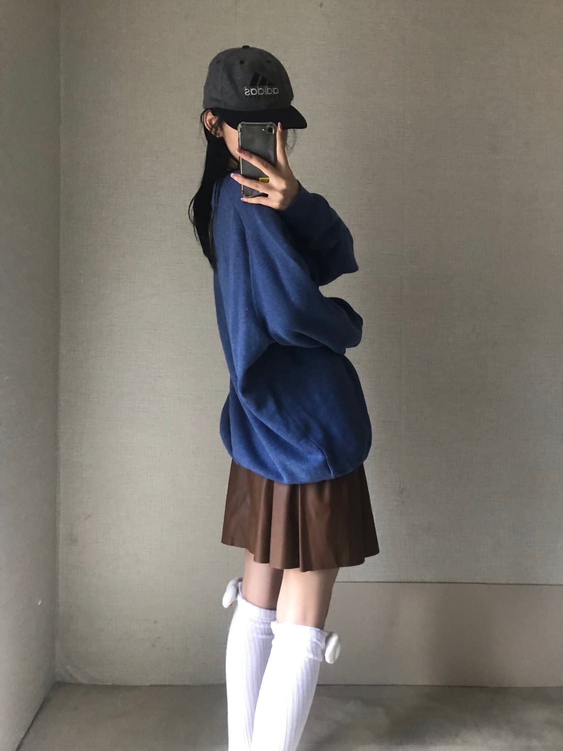 폴로 네이비 오버핏 니트 상품이미지2