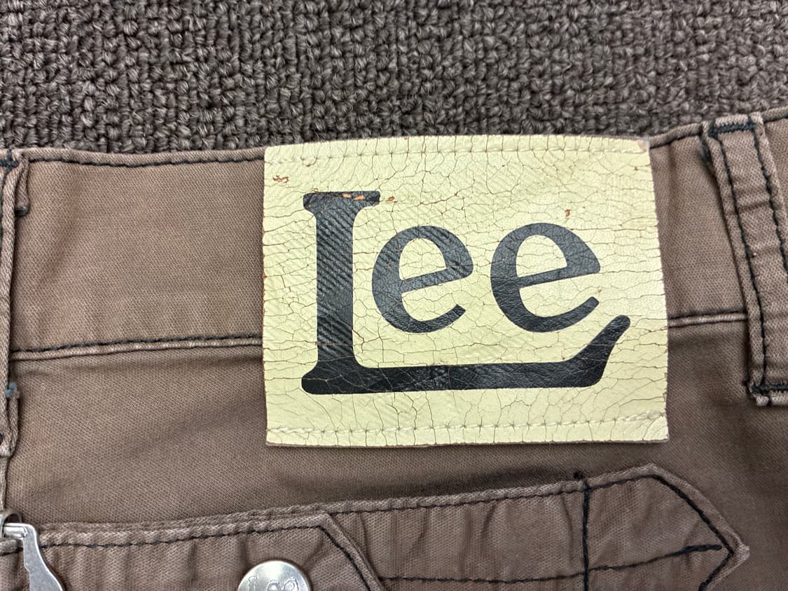 26)Lee 빈티지 여성 지퍼 신치백 디테일 브라운 코튼팬츠 상품이미지9