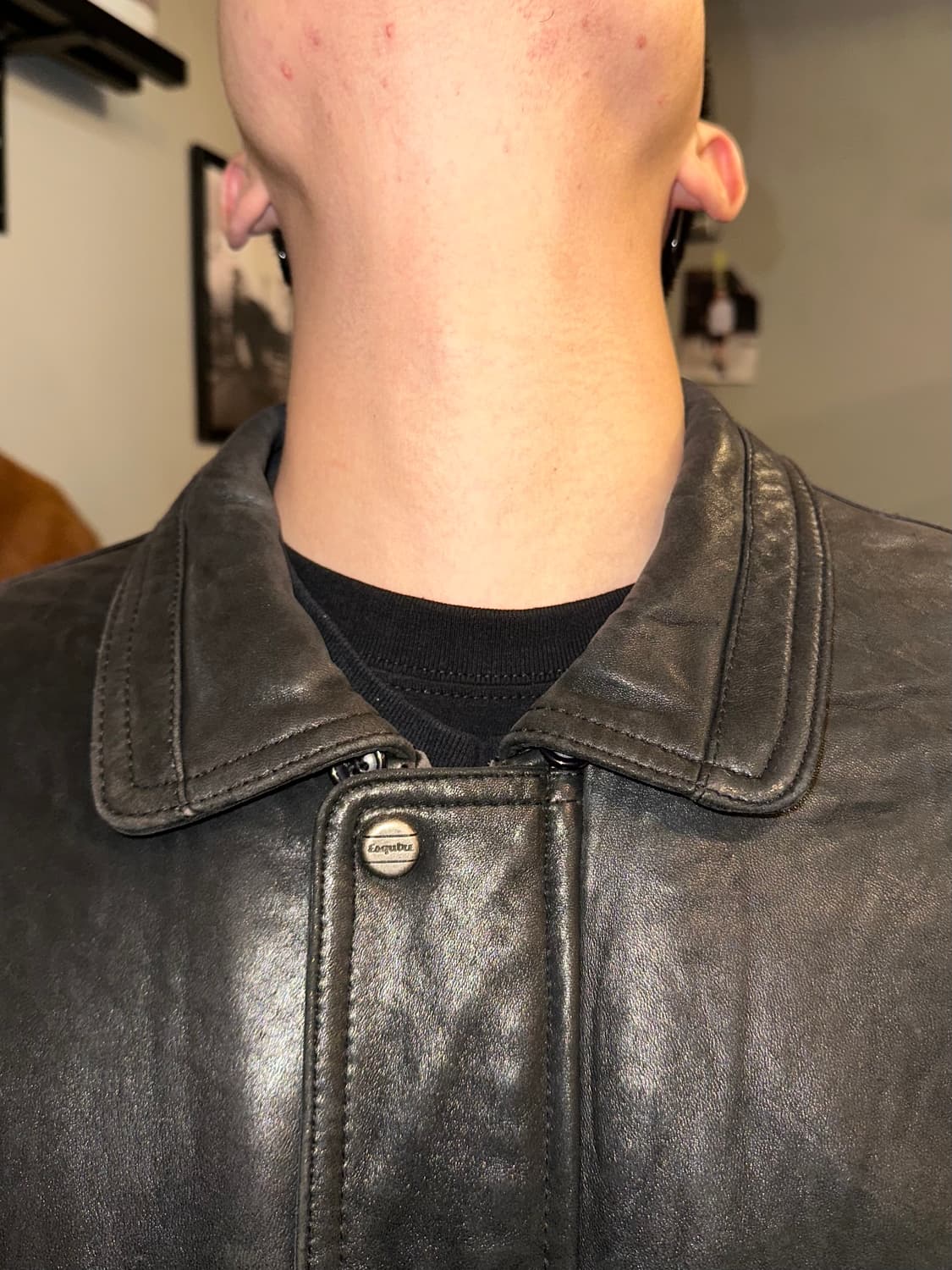 90’s Japanese lambskin leather bomber 상품이미지4