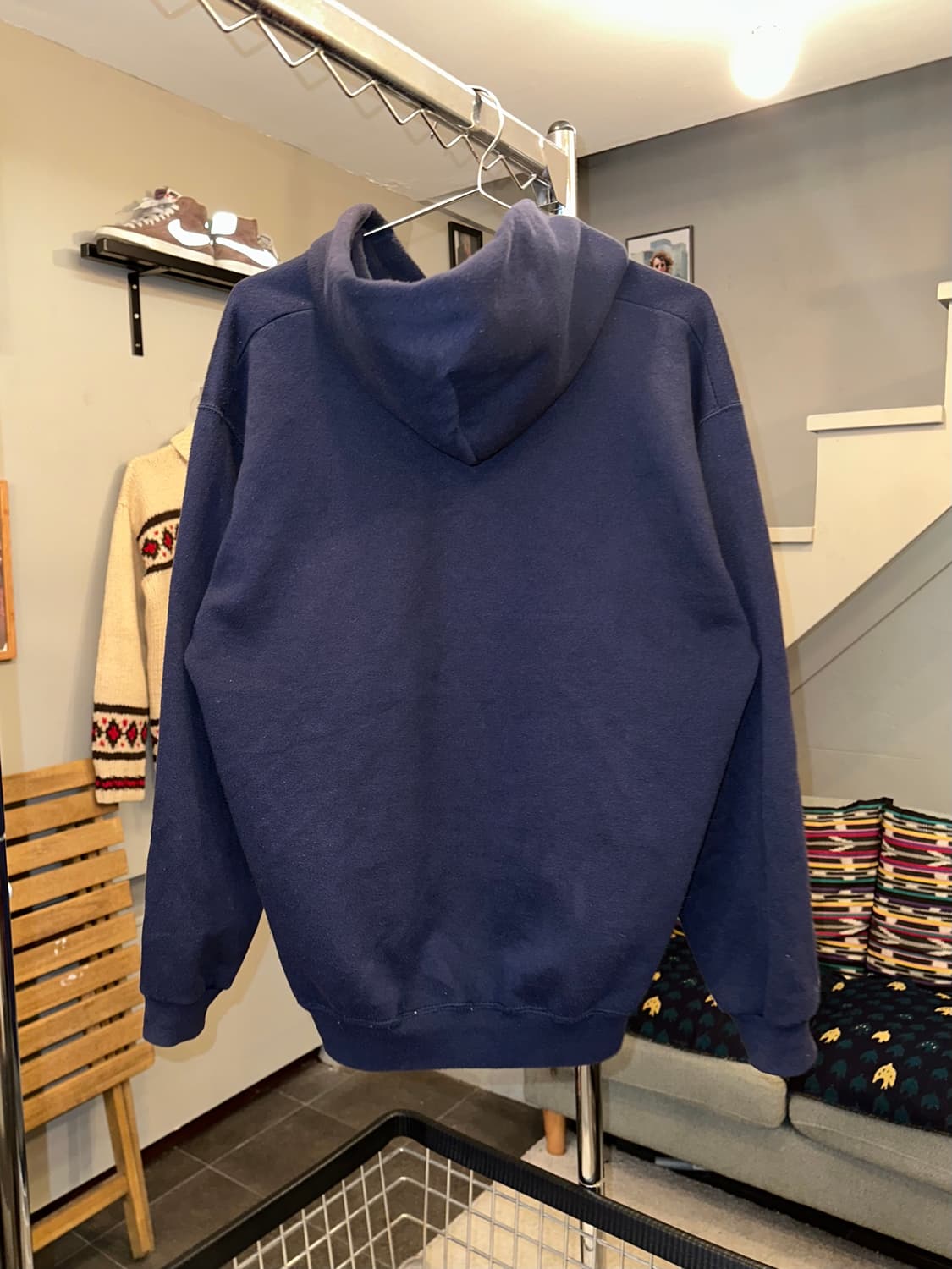 90’s Tultex stencil work hood zip-up  상품이미지8