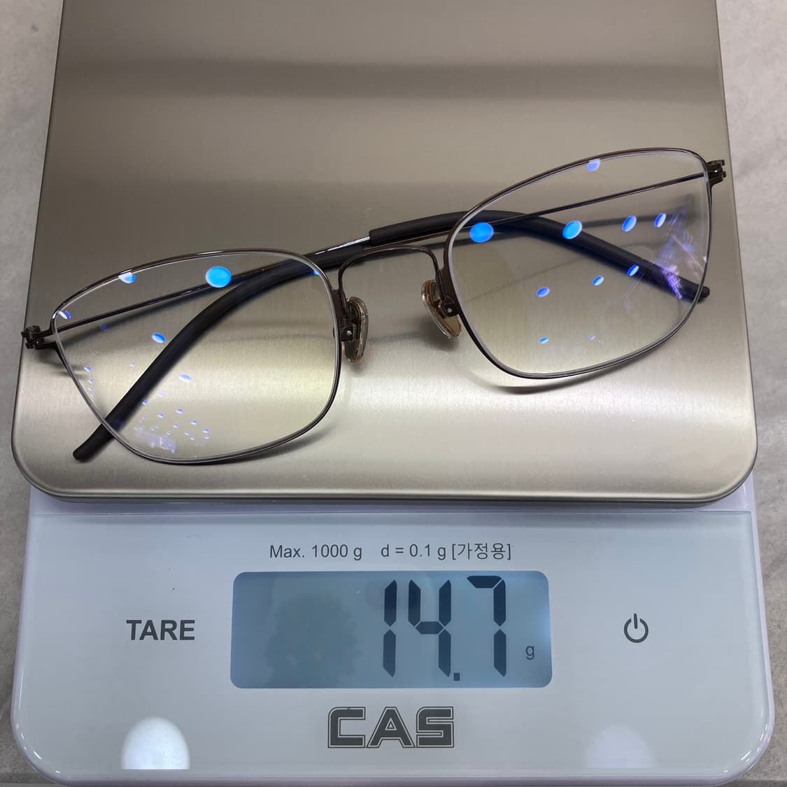 C37 CA 유광 브론즈 스퀘어 역산각 메탈테 안경 상품이미지8