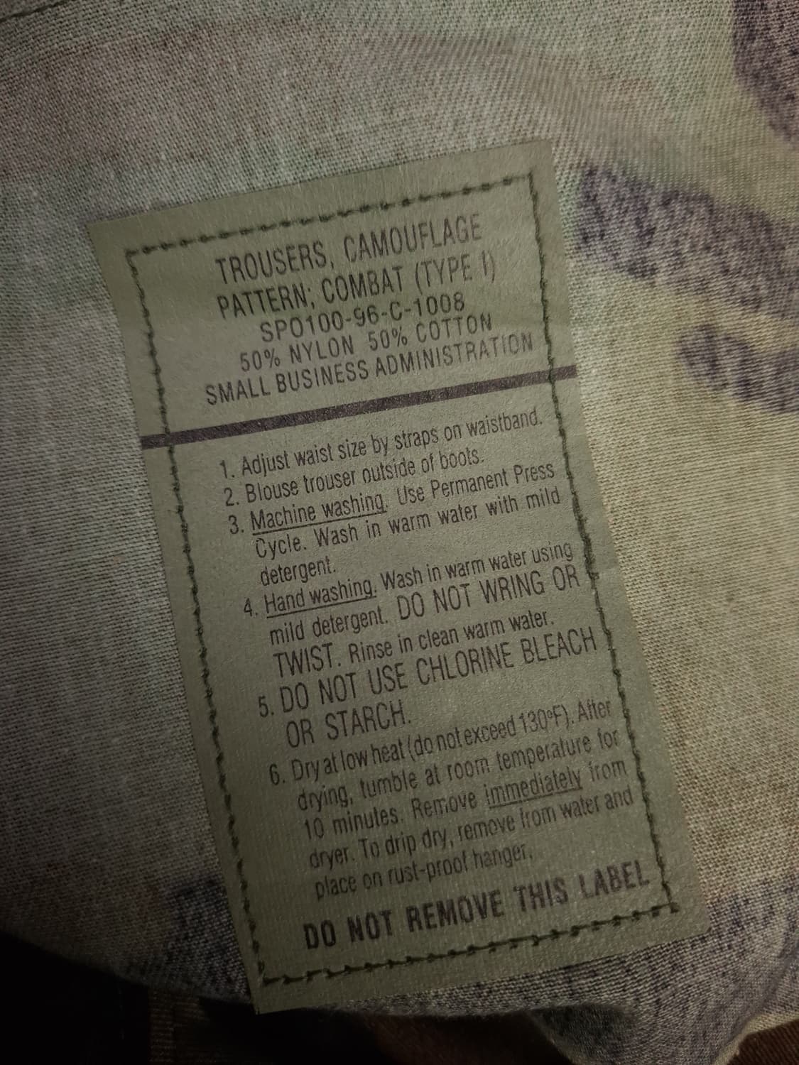 새제품 오리지날 미군 90's 우드랜드 지급용 BDU 팬츠 상품이미지4