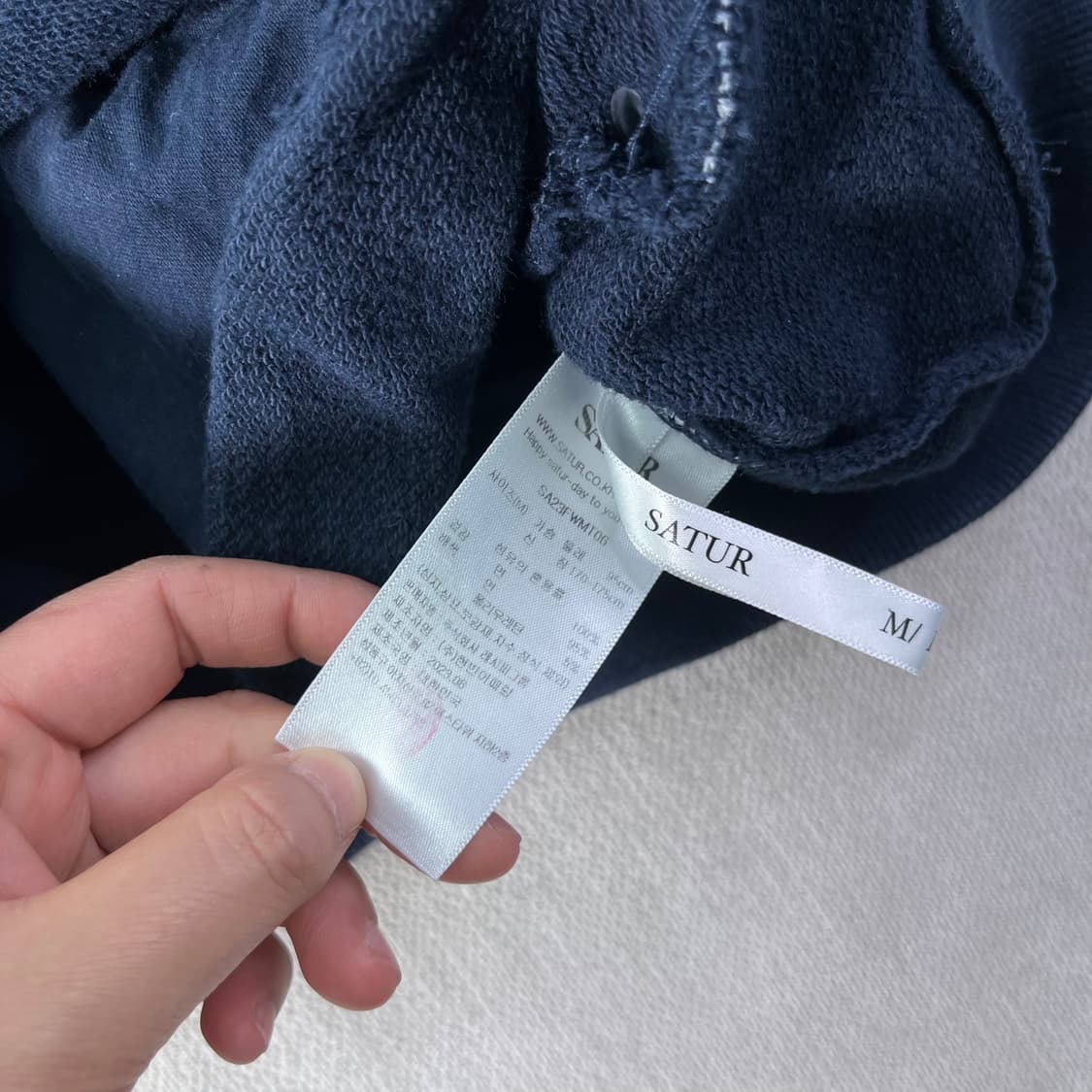 100 세터 아플리케 리벳 후드티 상품이미지5