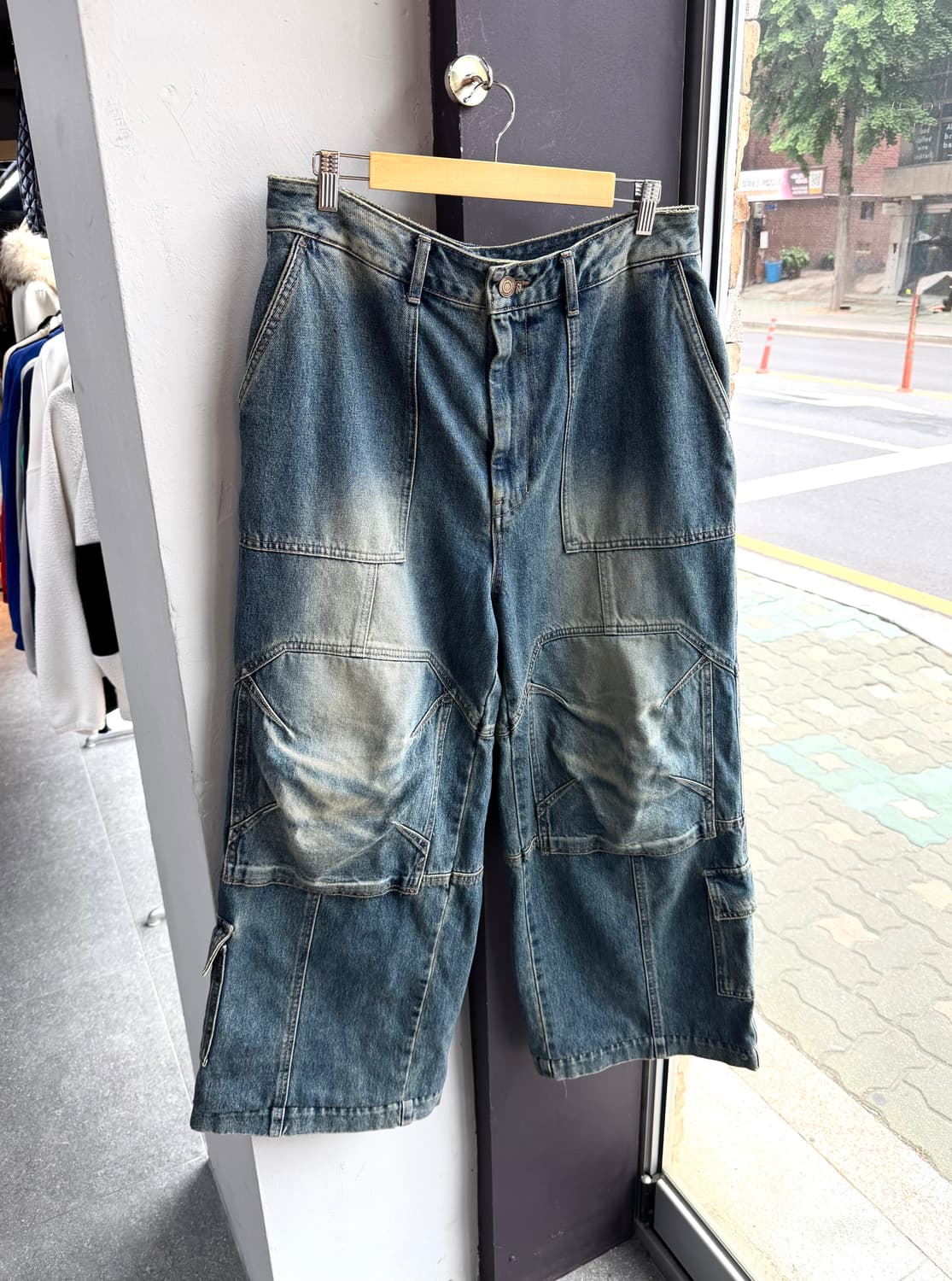 32~33/ 준지 24FW 후라쉬 데님 카고팬츠 상품이미지2