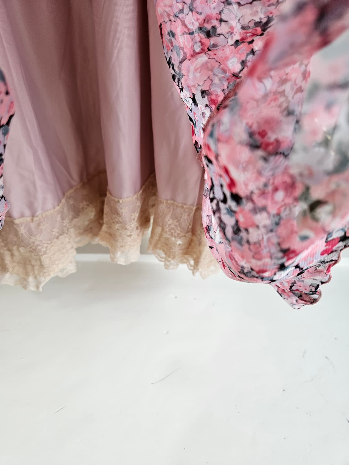 LEST ROSE레스트로즈 핑크 플라워 원피스 셔링뷔스티에 상품이미지7