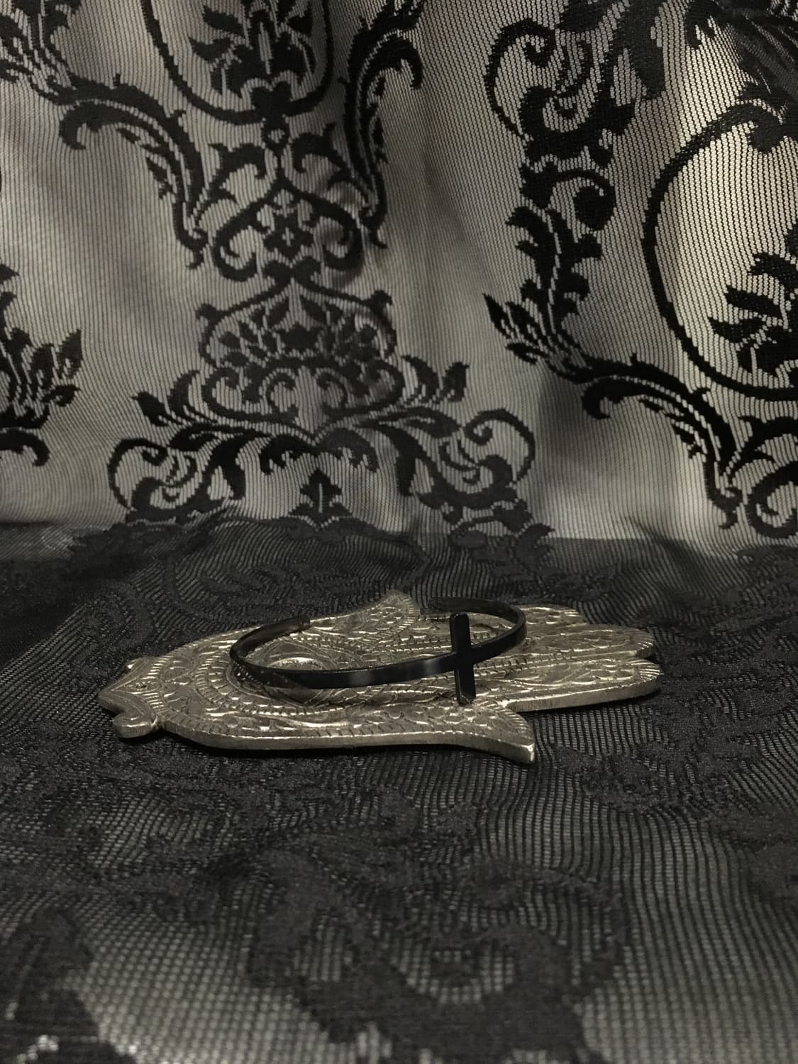 Vintage 핀터레스트 얇은 십자가 크로스 뱅글 브레이슬릿 팔찌 상품이미지5