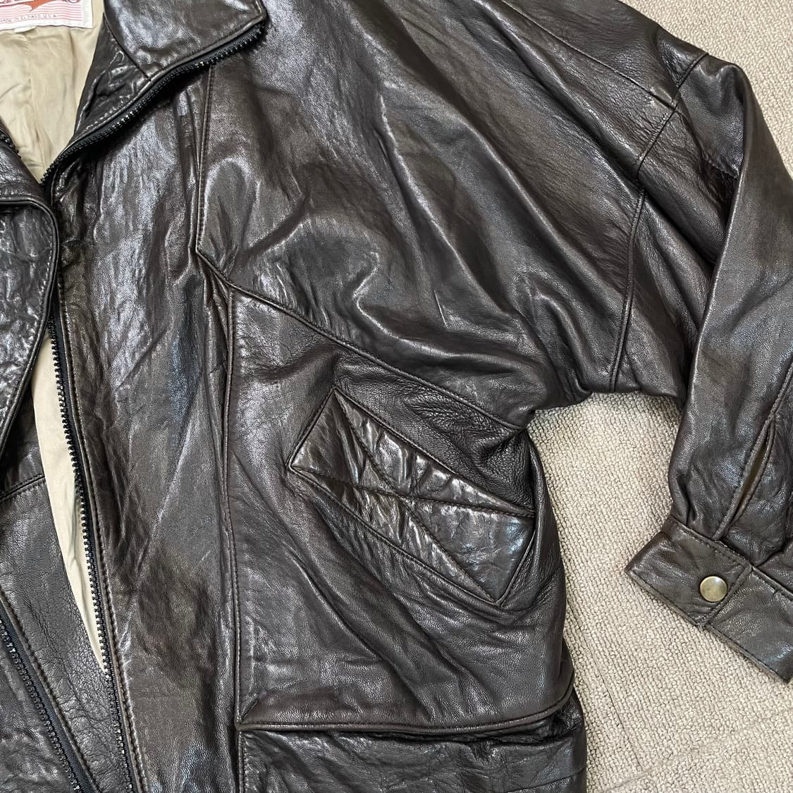 90s Diamond Leathers usa 우먼스 빈티지 리얼레더 자켓 상품이미지3