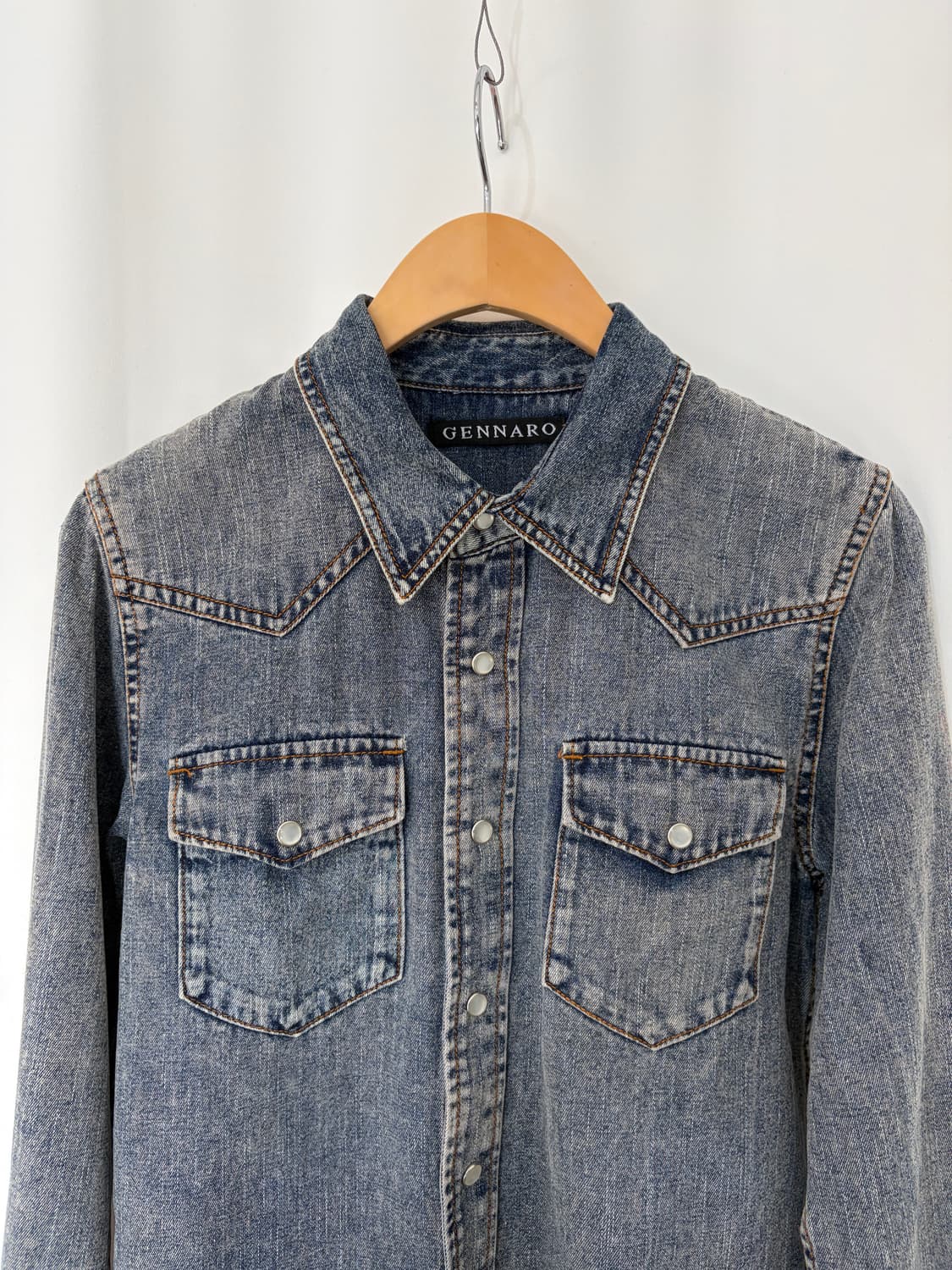 GENNARO denim western shirt  상품이미지2