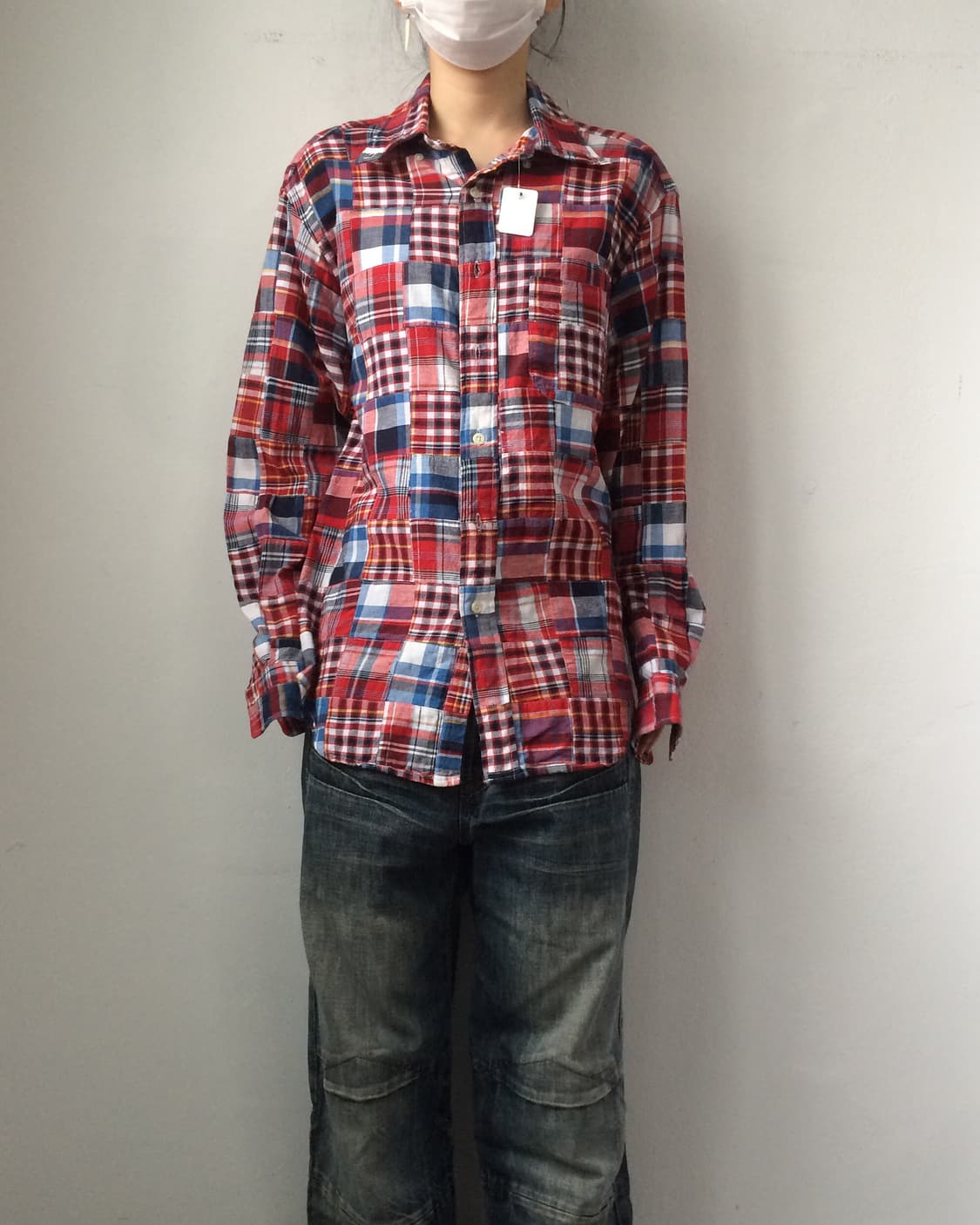 check pattern patch point shirt 상품이미지1