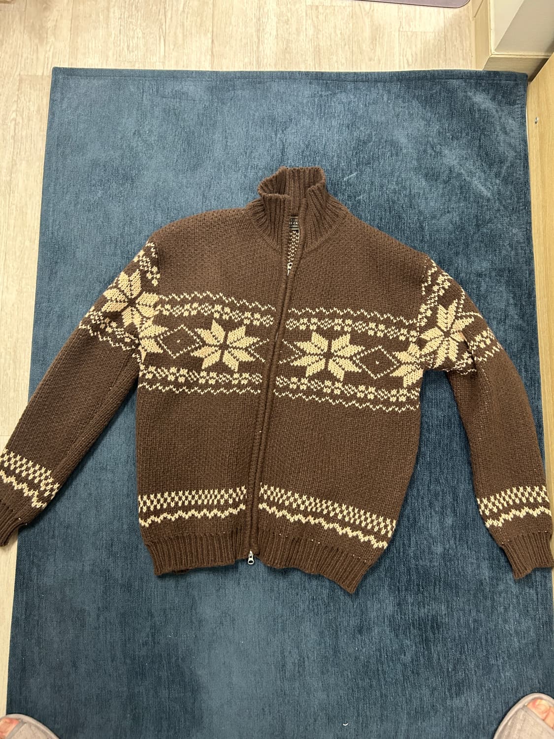 노르딕 니트집업 상품이미지1