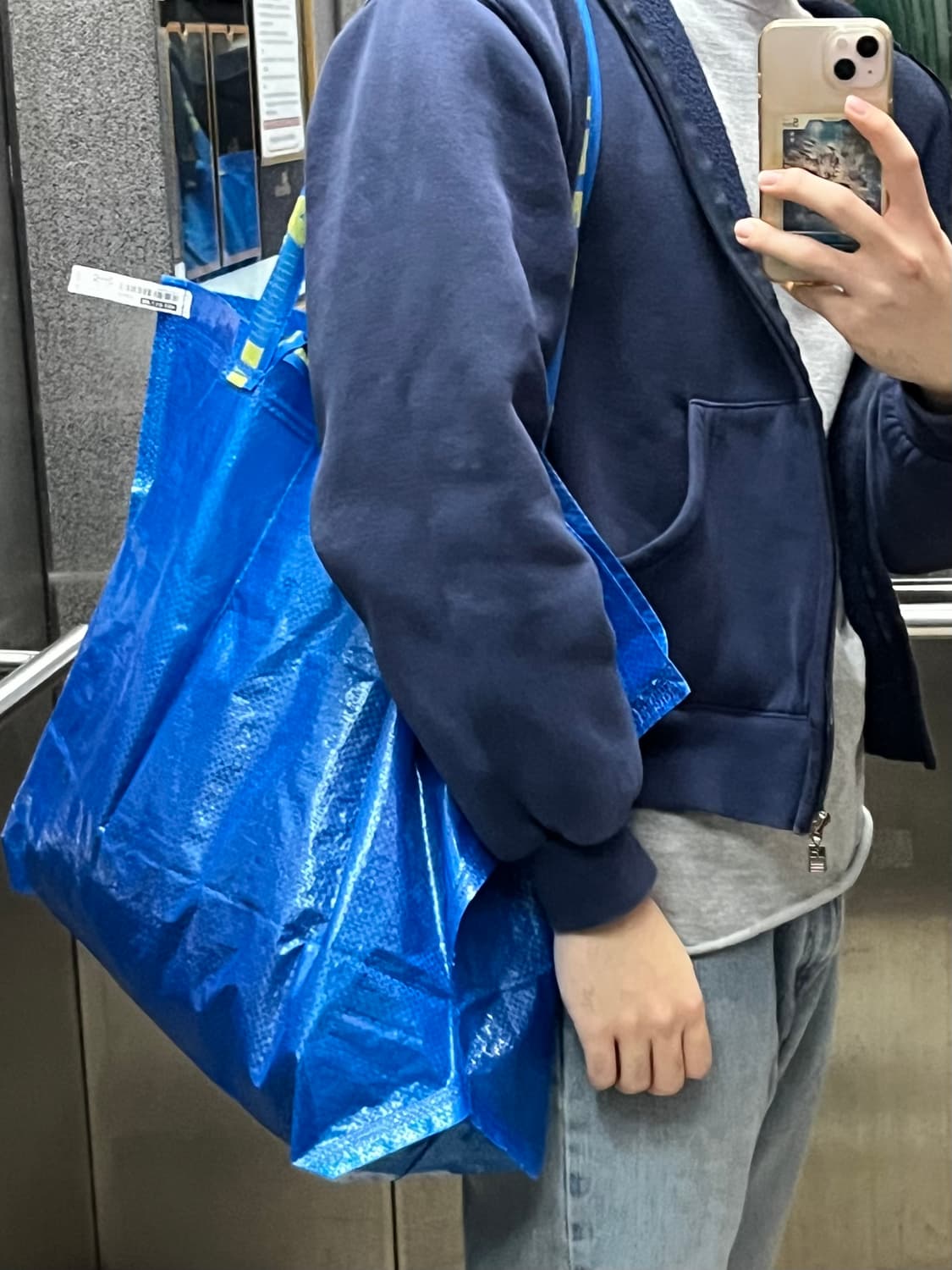 러셀 후드집업 네이비 L 90s made in usa 상품이미지5