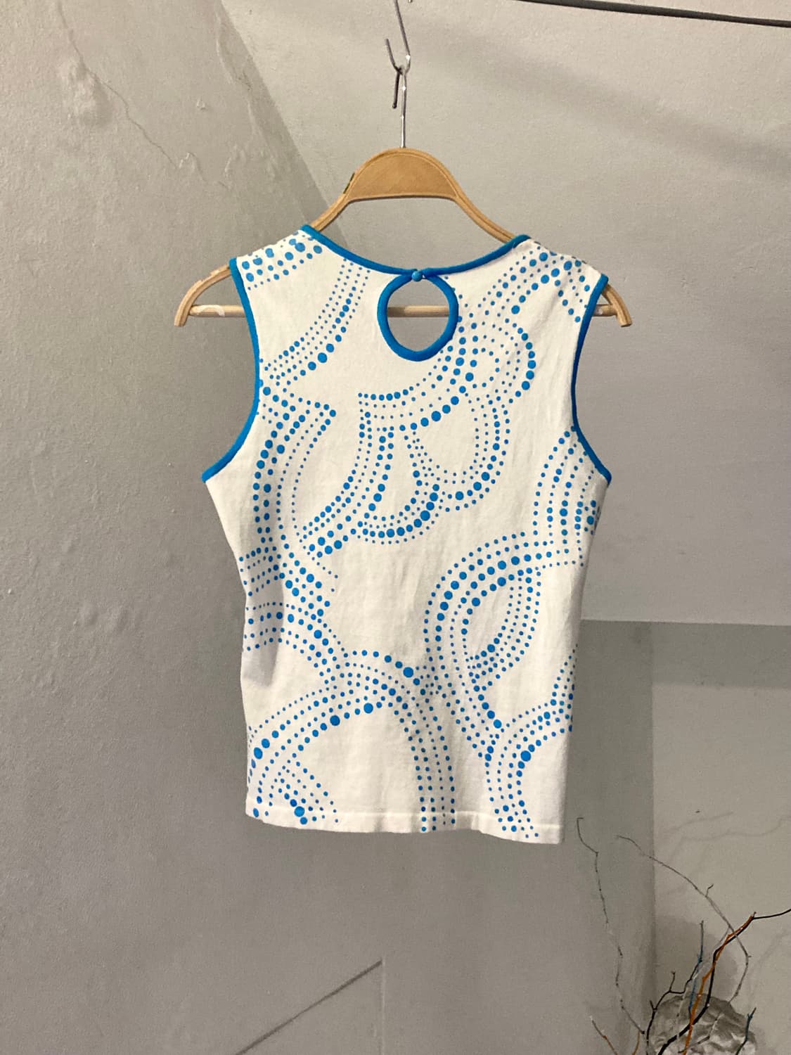 y2k 웨스턴 물방울 나시 상품이미지5