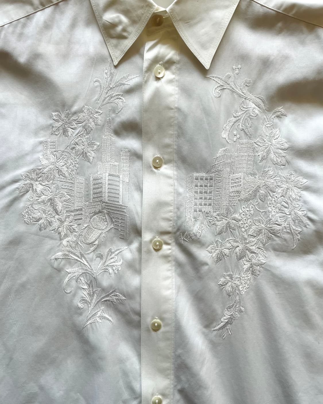 1980-90s KANSAI O2 Embroidery Old Shirt 상품이미지5