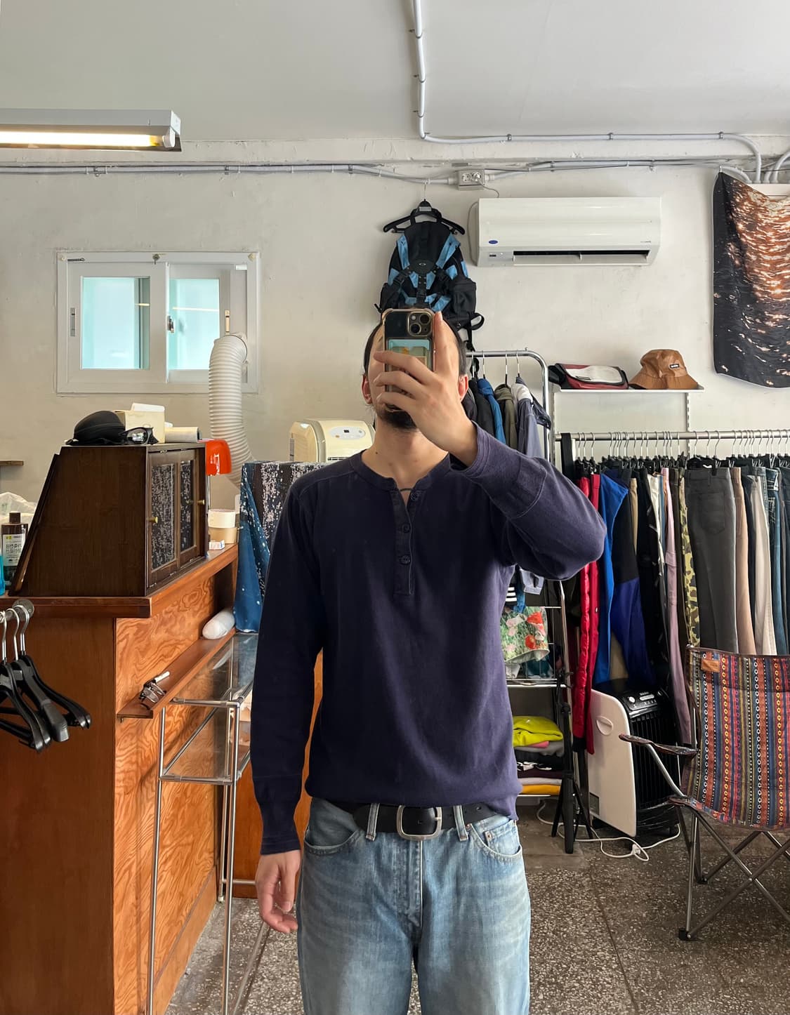 조맥코이 볼파크 헨리넥 긴팔티셔츠  상품이미지2