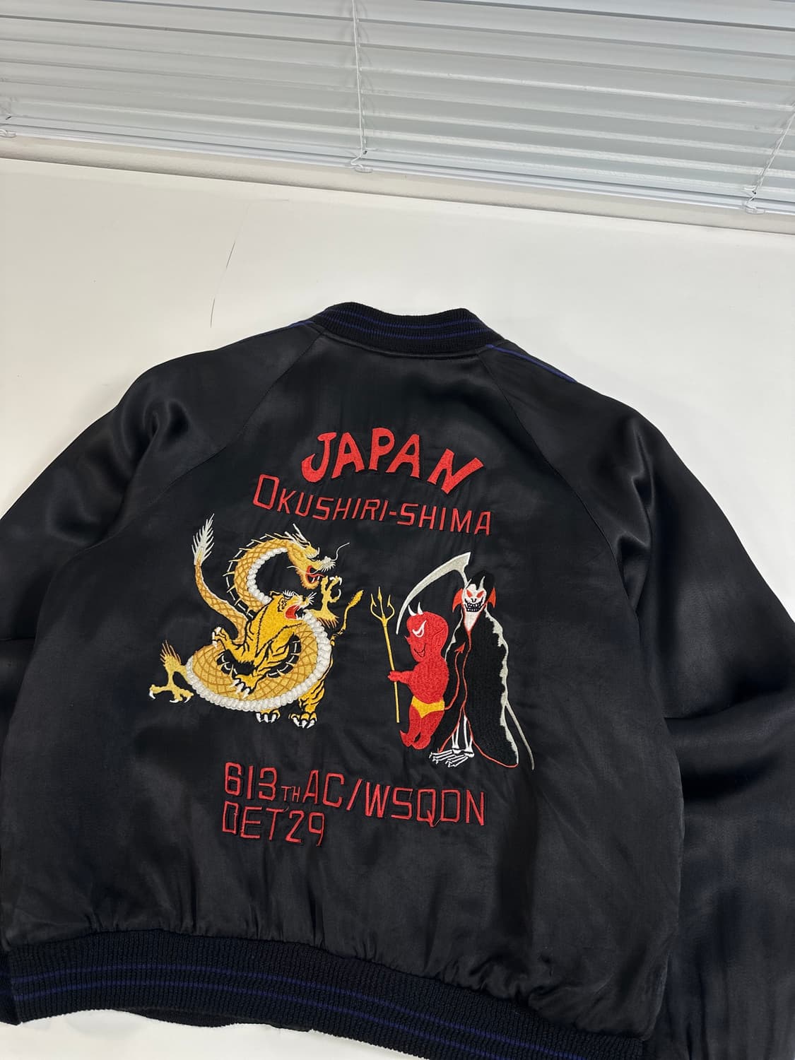 Japan og 새틴 스카잔 자켓 os 블랙 상품이미지1