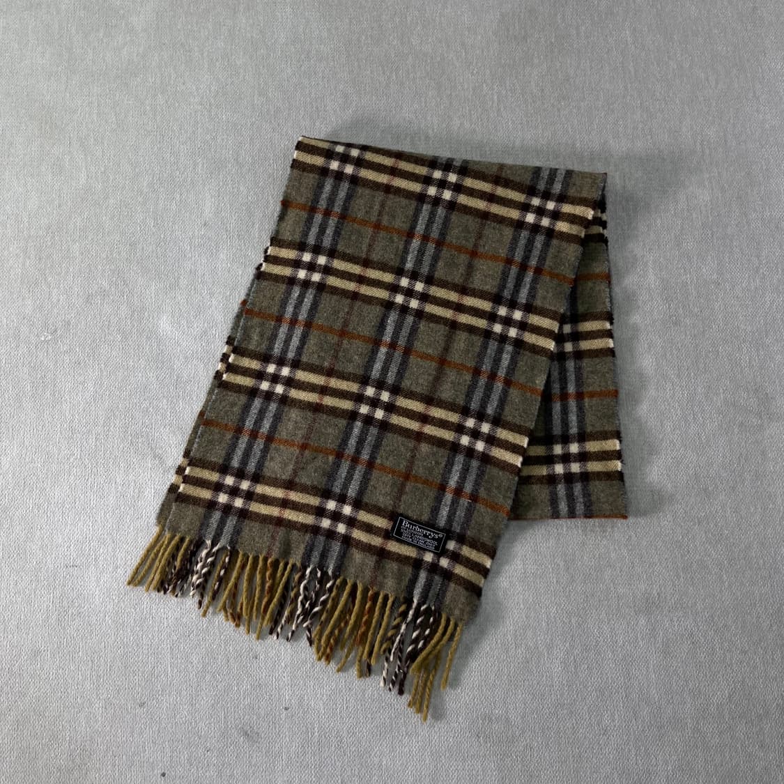 버버리 노바체크 램스울 그린 머플러  상품이미지1