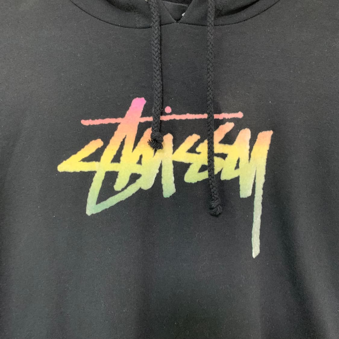 스투시 로고 빈티지 후드티 블랙 M 남녀공용 상품이미지4