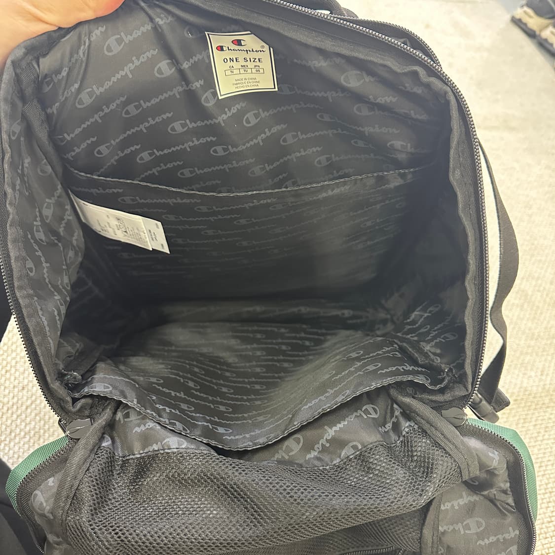 실측확인 챔피온 로고패치 백팩 0406D 상품이미지6