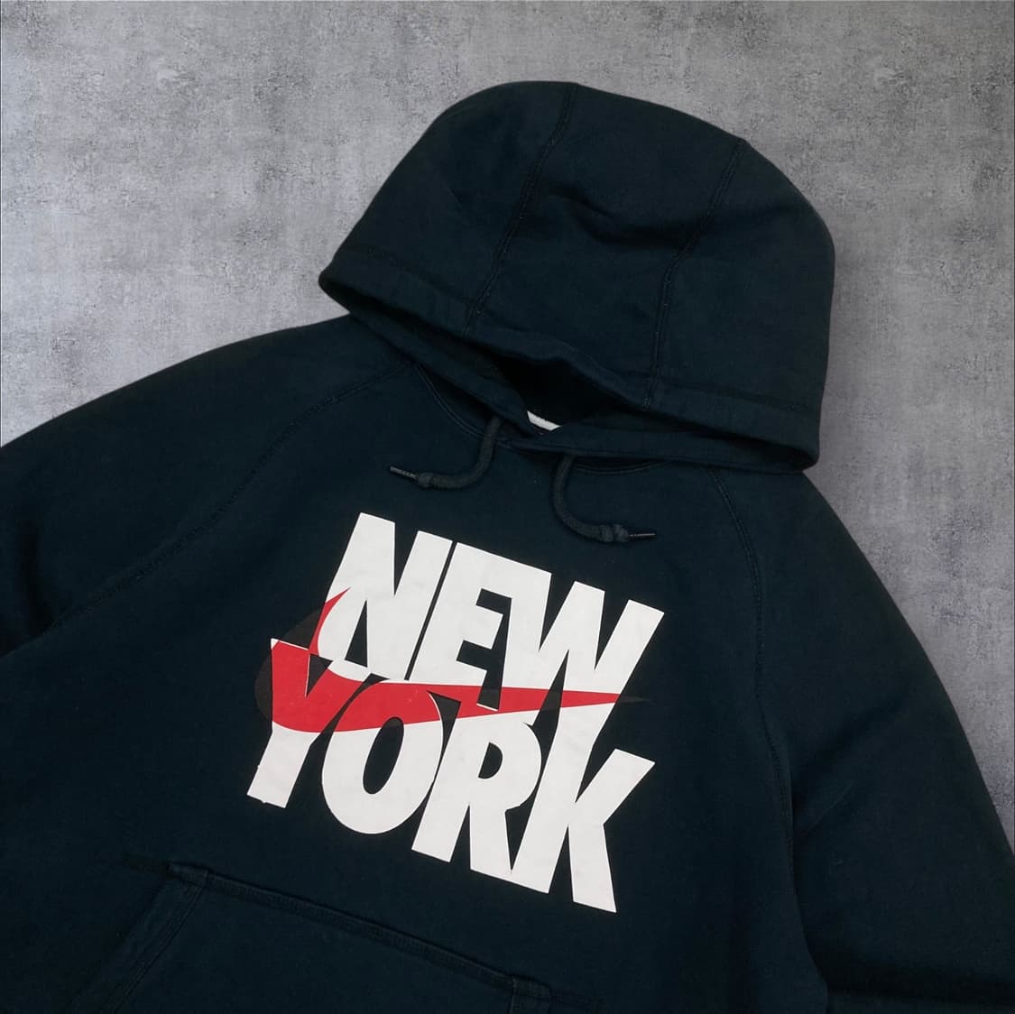 나이키 네이비 컬러 뉴욕 빅로고 후드티 상품이미지2