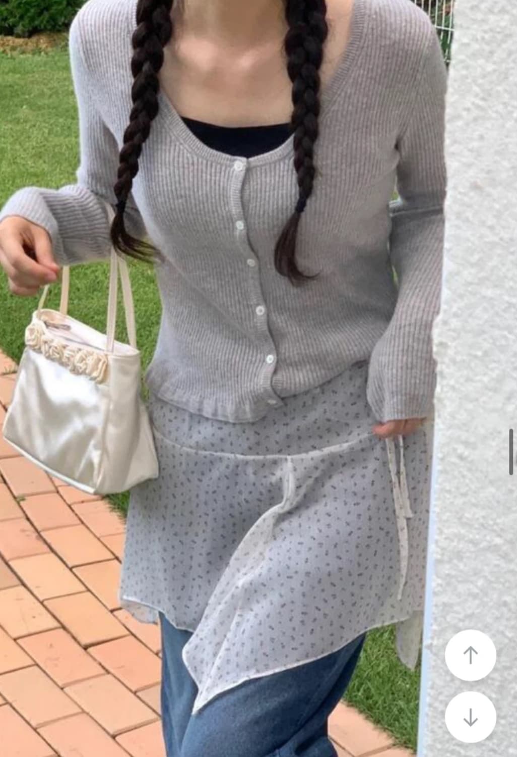 피터앤웬디 그레이 프릴 가디건 상품이미지3