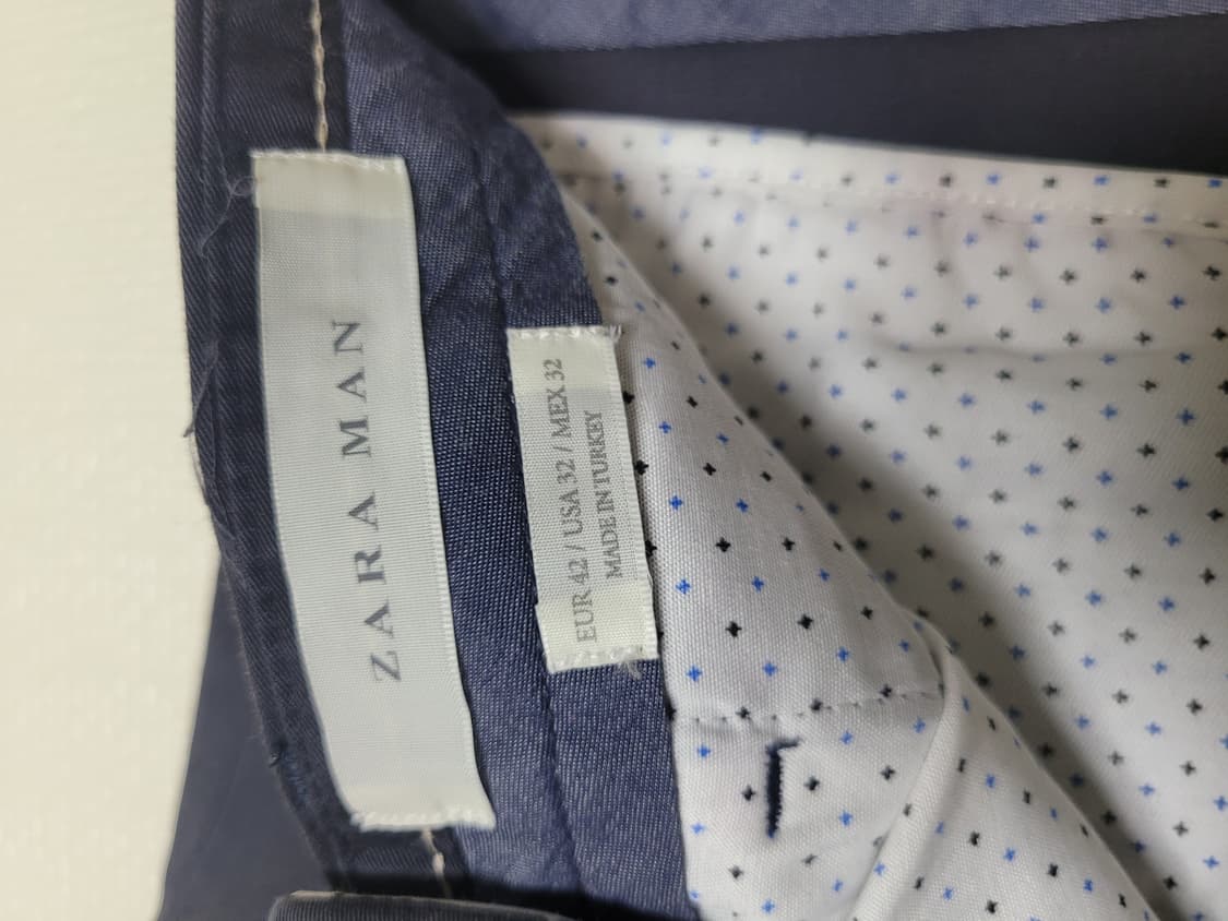 자라맨 ZARAMAN 남자 면 트윌 바지 33 네이비 상품이미지6