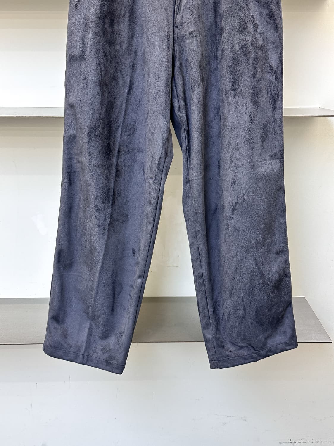 레베 진스 포우 스웨이드 힙합 와이드 팬츠(블루 그레이) 상품이미지3