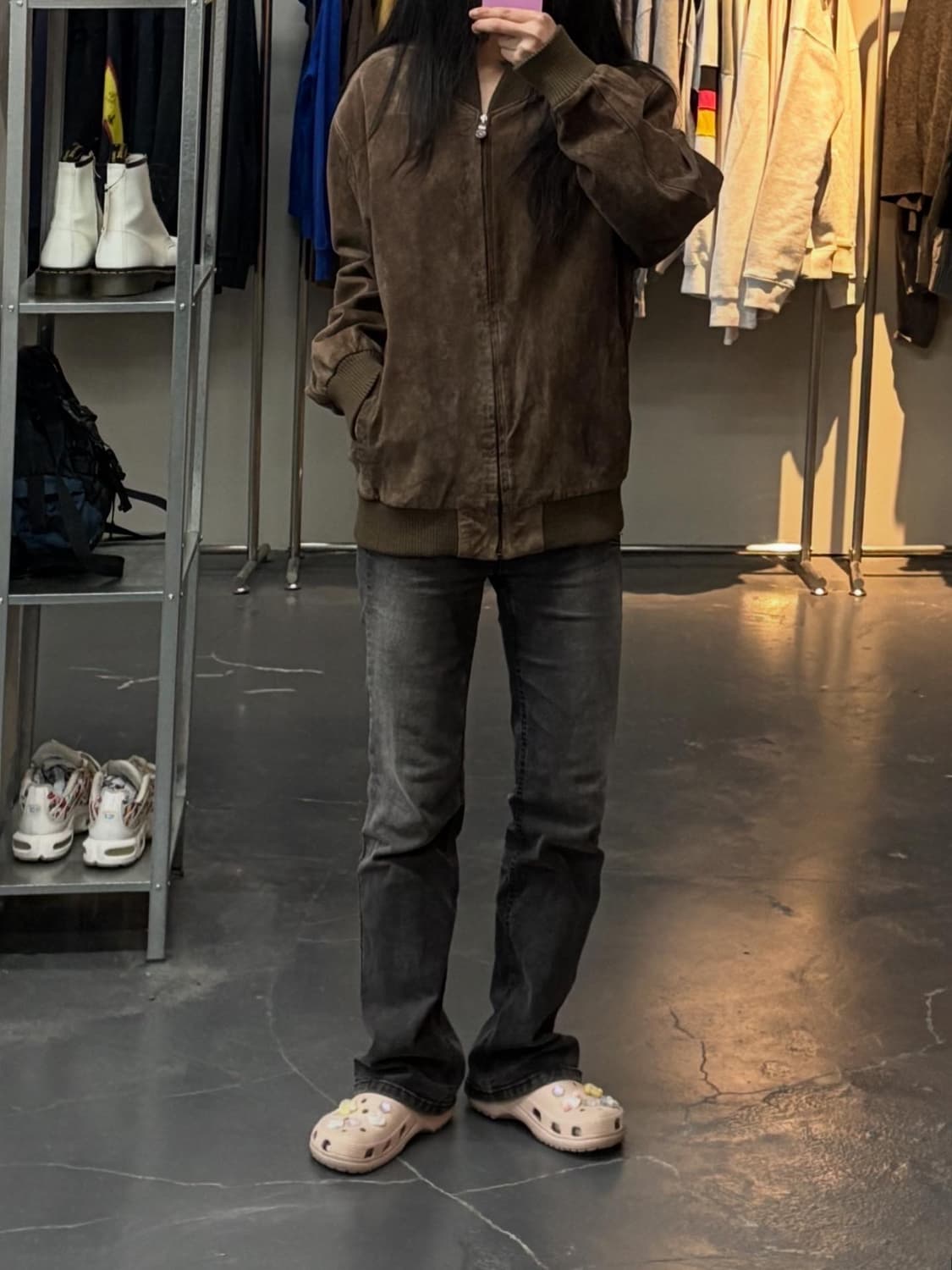 빈티지 트로피 클럽 스웨이드 봄버 자켓 A2791 상품이미지1