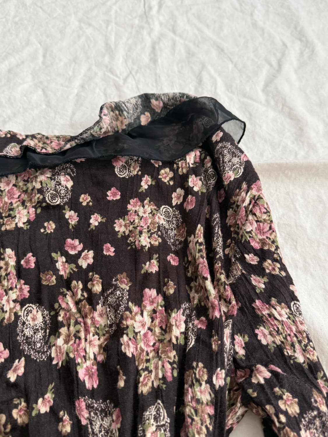 딥브라운 플로랄 페어리 탑 상품이미지7