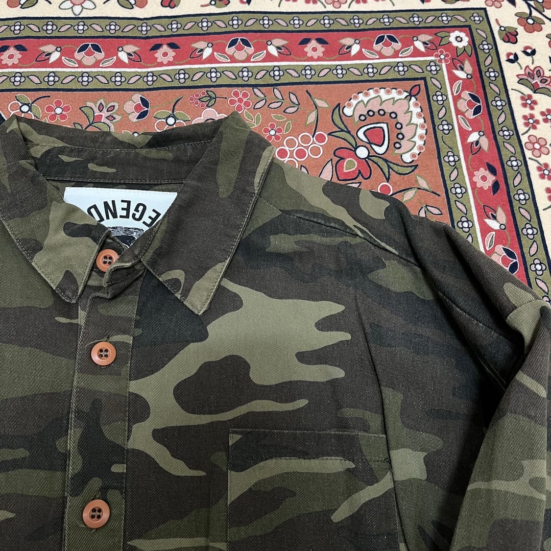 레겐다 도쿄 밀리터리 카모플라쥬 포켓 셔츠 S/90 상품이미지3