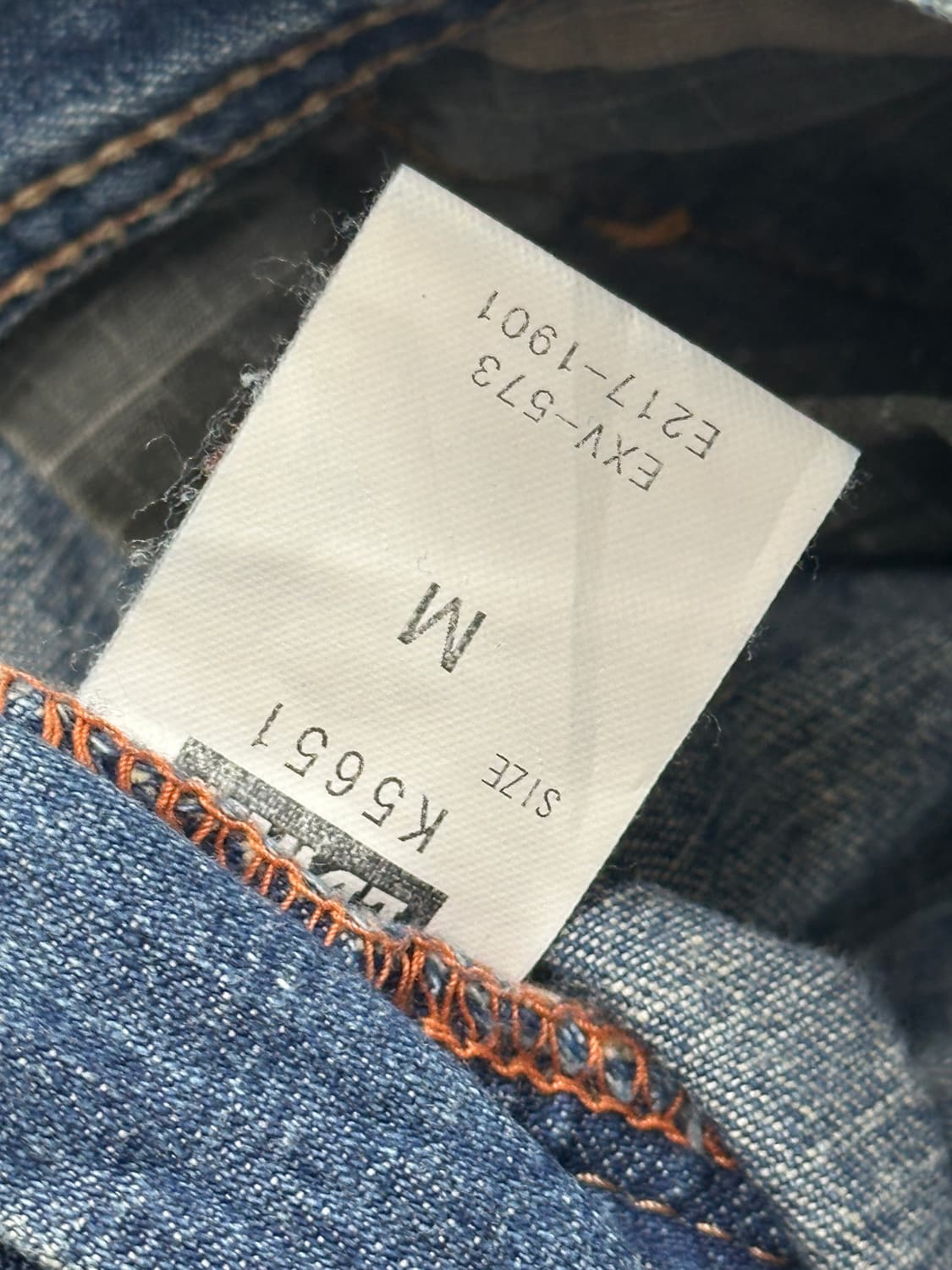 재팬 EDWIM 505 레귤러 스트레이트  7부 팬츠 빈티지 워싱 데님 상품이미지8