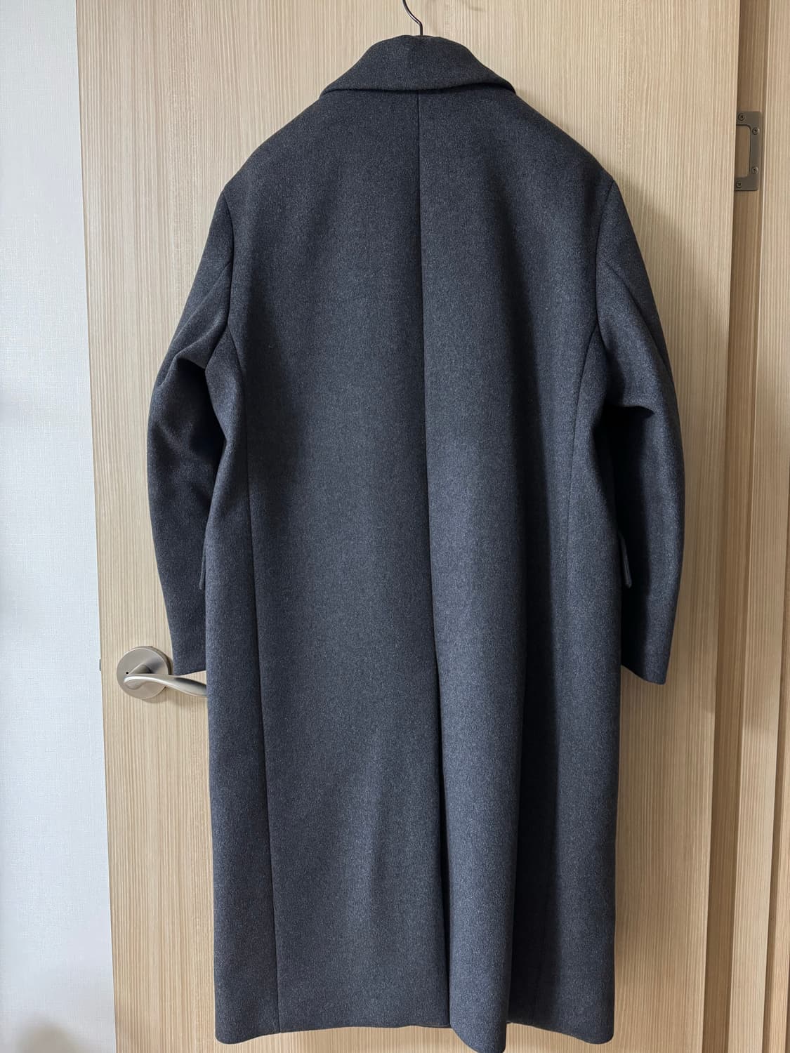 인사일런스 MTR 캐시미어 더블 코트 멜란지 그레이 팔아요! 상품이미지3