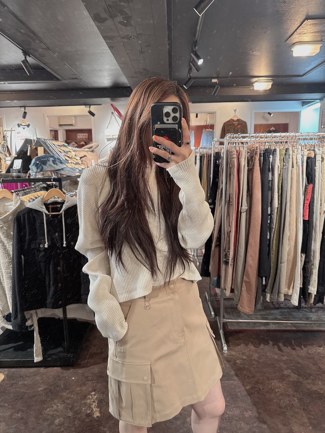 clove 클로브 카고 포켓 미니 골프 스커트 베이지 M 상품이미지7