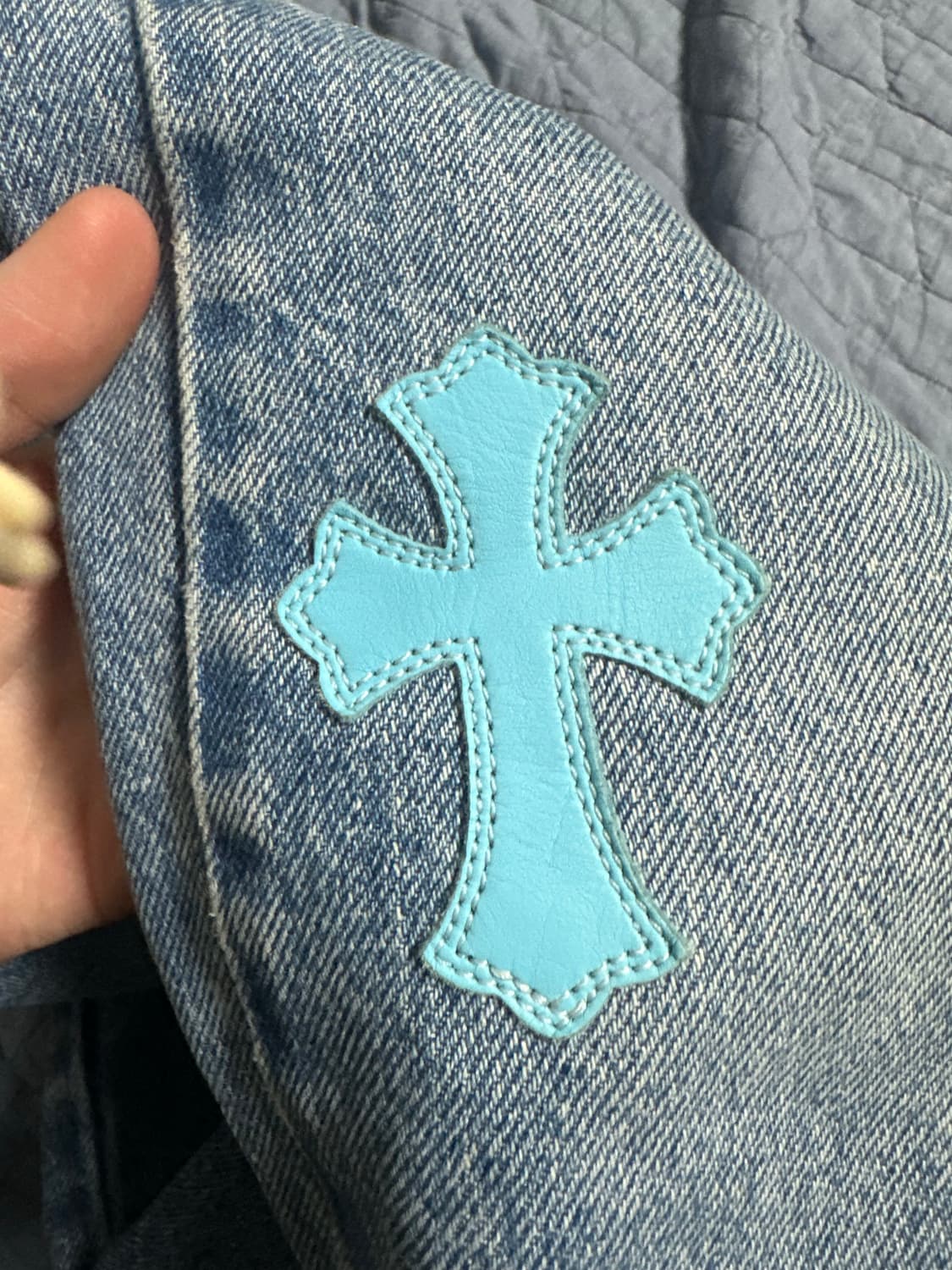 크롬하츠 레더 패치 마이애미 익스클루시브 리바이스 청바지 패치진 팬츠 상품이미지3