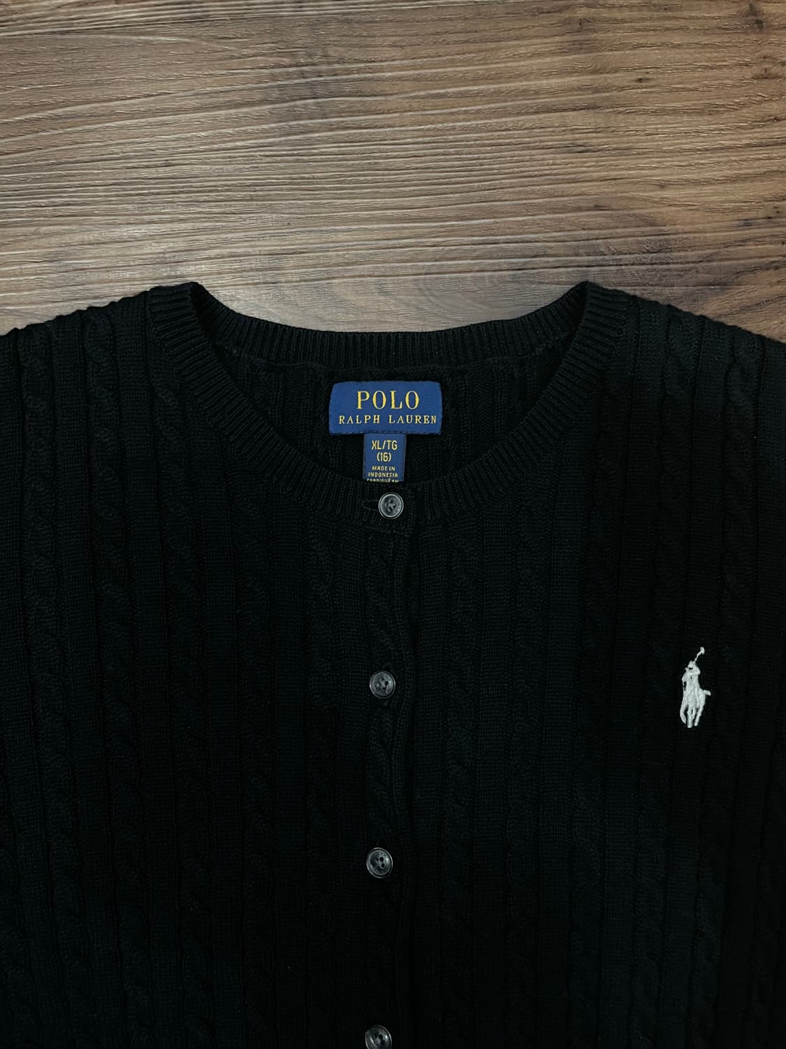 폴로 랄프로렌 블랙 케이블 코튼 니트 가디건 상품이미지2