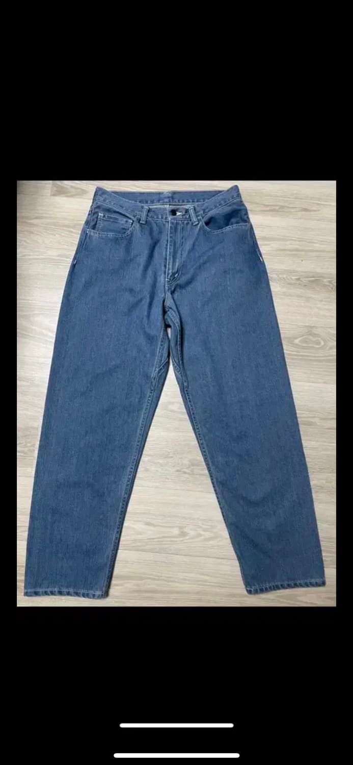 나나미카 5p 스트레이트 데님 인디고 블리치 32 상품이미지2