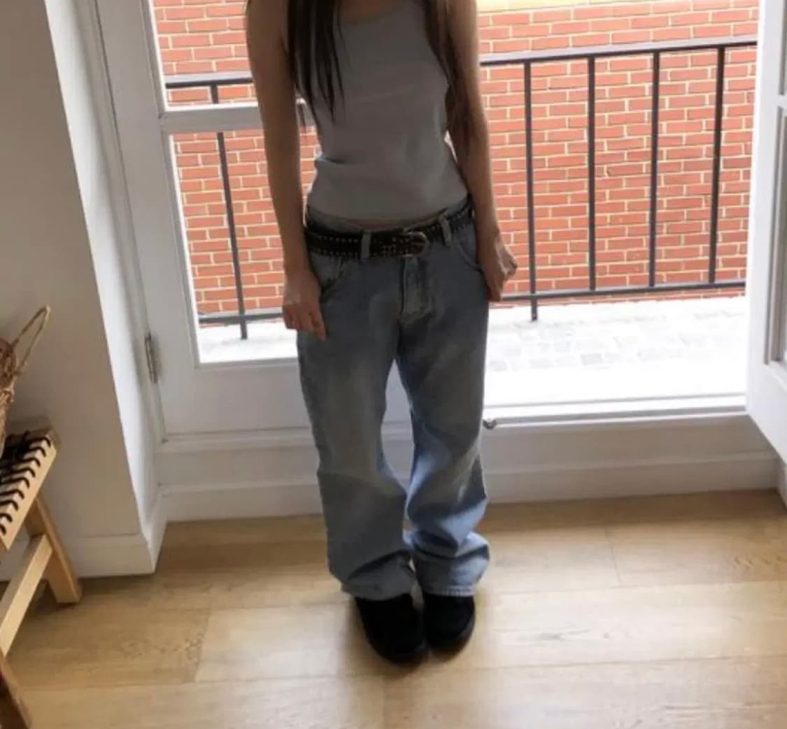 실사 유) 이즈이즈 cool fit flare jeans 연청 데님 상품이미지1