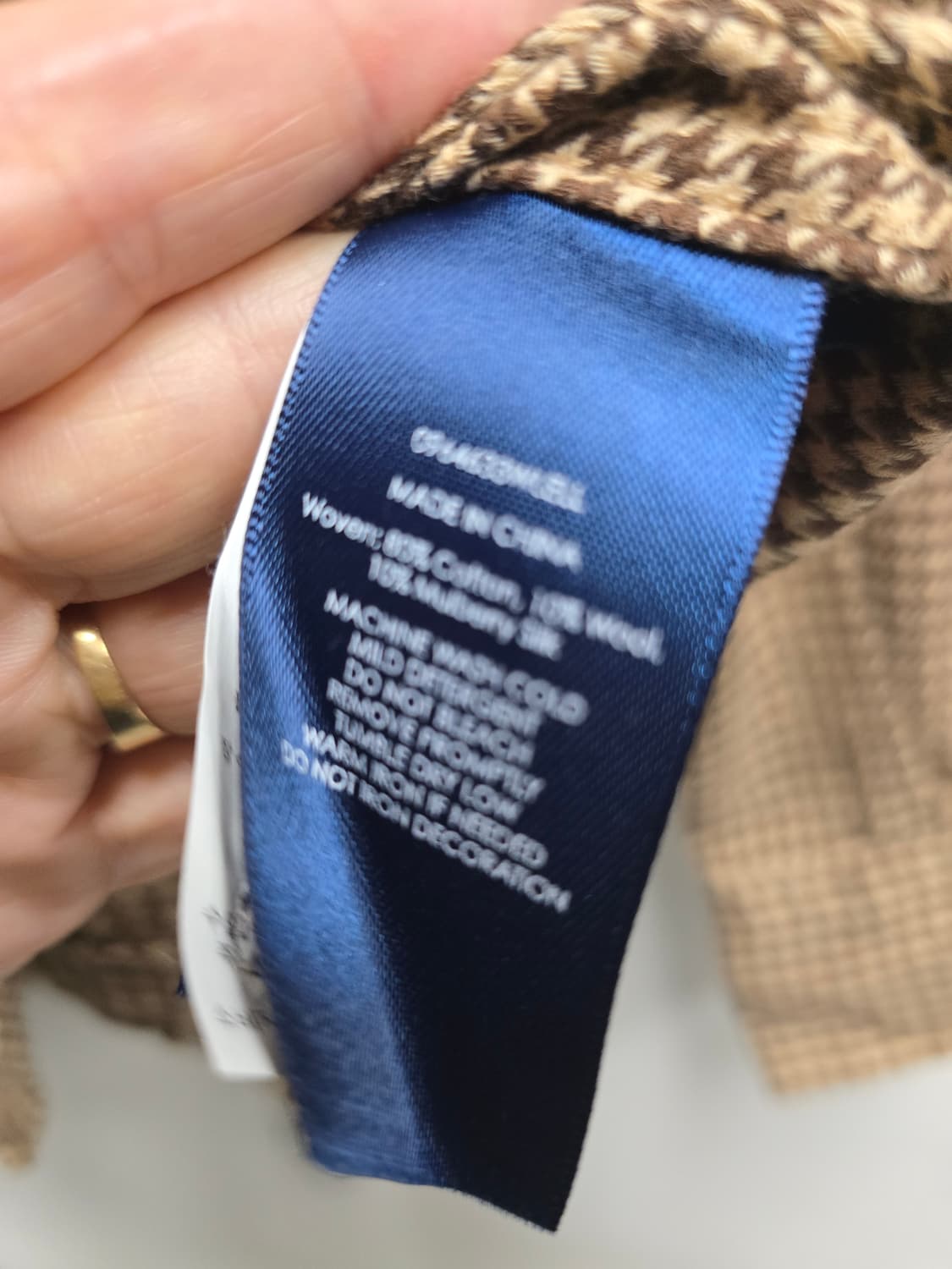 폴로 하운드 투스 스웨이드 패치 체크 울 셔츠 M 상품이미지5