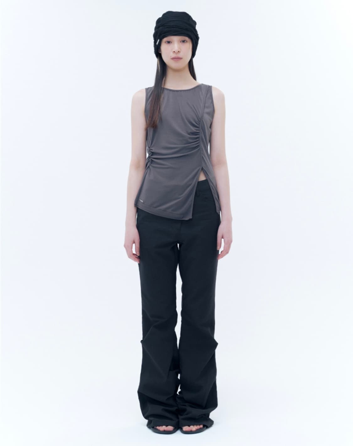 미세키서울 코튼셔링 부츠컷 팬츠 블랙 상품이미지1