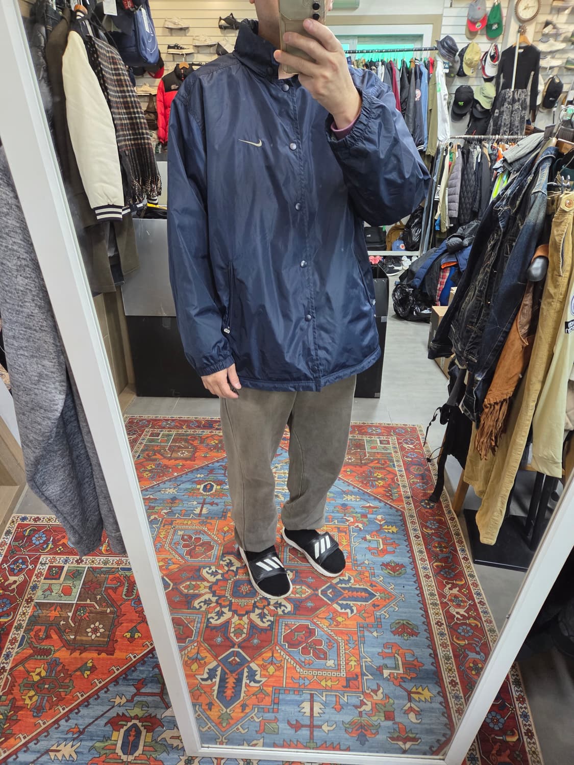 나이키 올드스쿨 빈티지 퀄팅조끼 분리형 후드 자켓 xl 상품이미지7