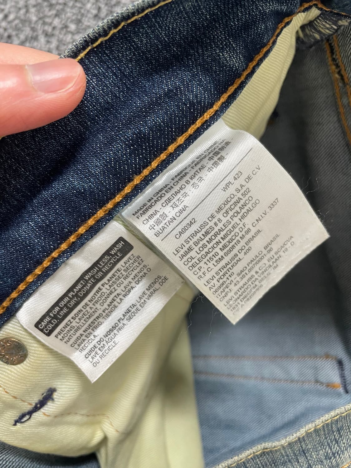 빈티지9. 리바이스 502 중청 웜 컬러 데님 청 바지 팬츠 상품이미지2