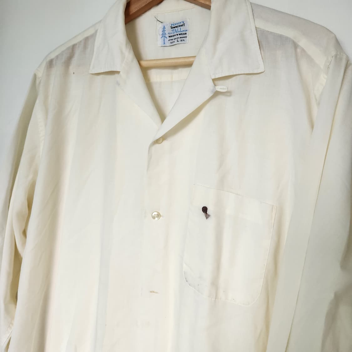 60s JC Penney 타운크래프트 오픈카라 셔츠(USAmade) 상품이미지4