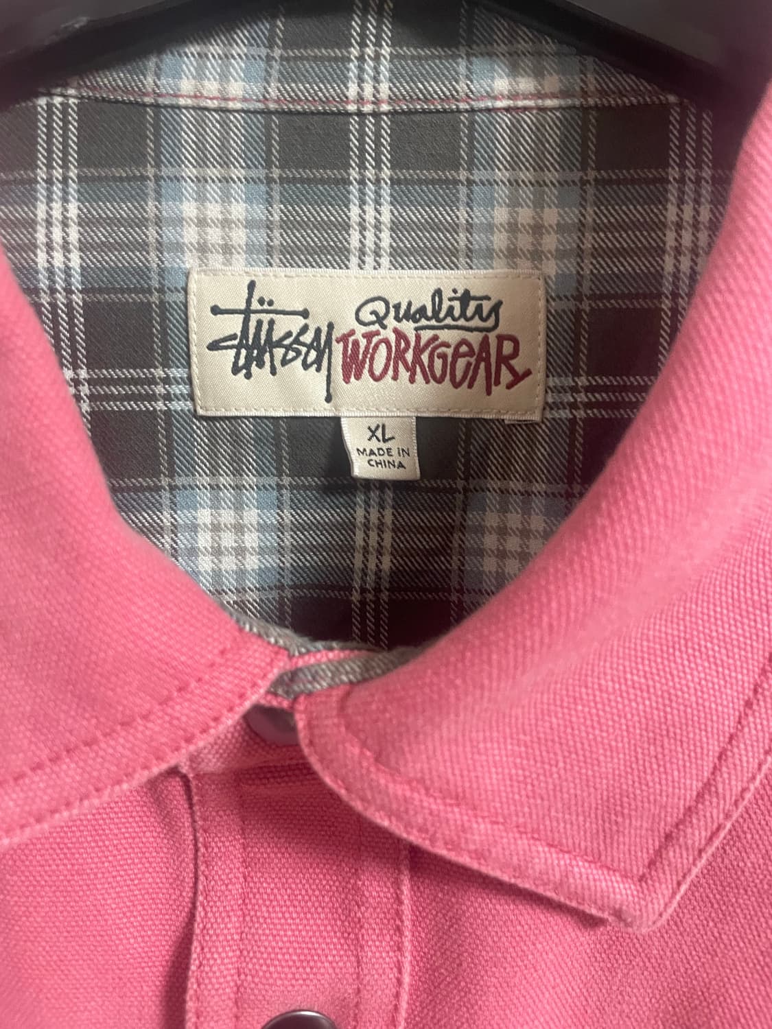 스투시 헤비 워시드 캔버스 셔츠 베리 상품이미지2