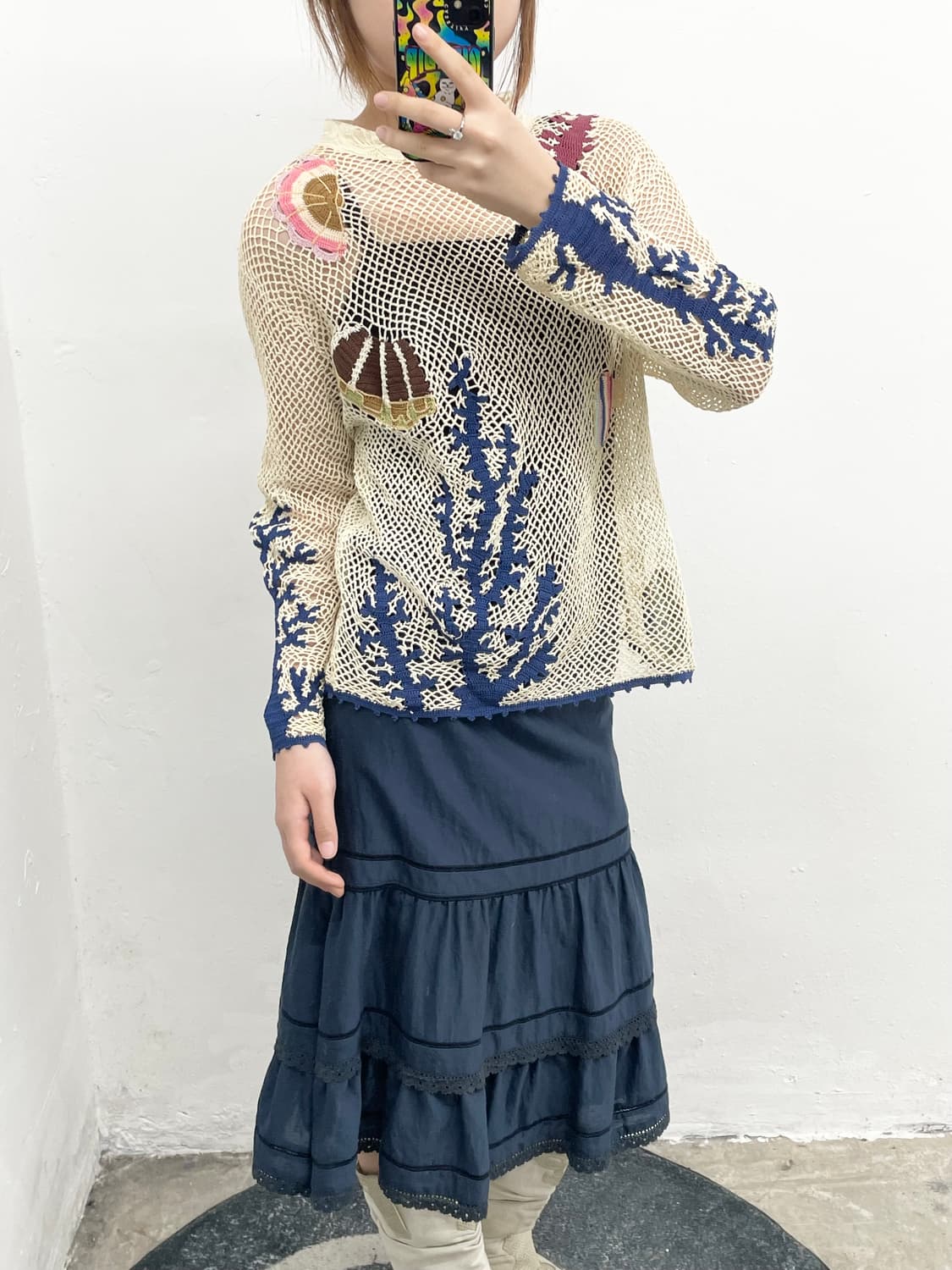 언더더씨 자수 크로셰 탑🦀🐙🐡🐬🐚 상품이미지6